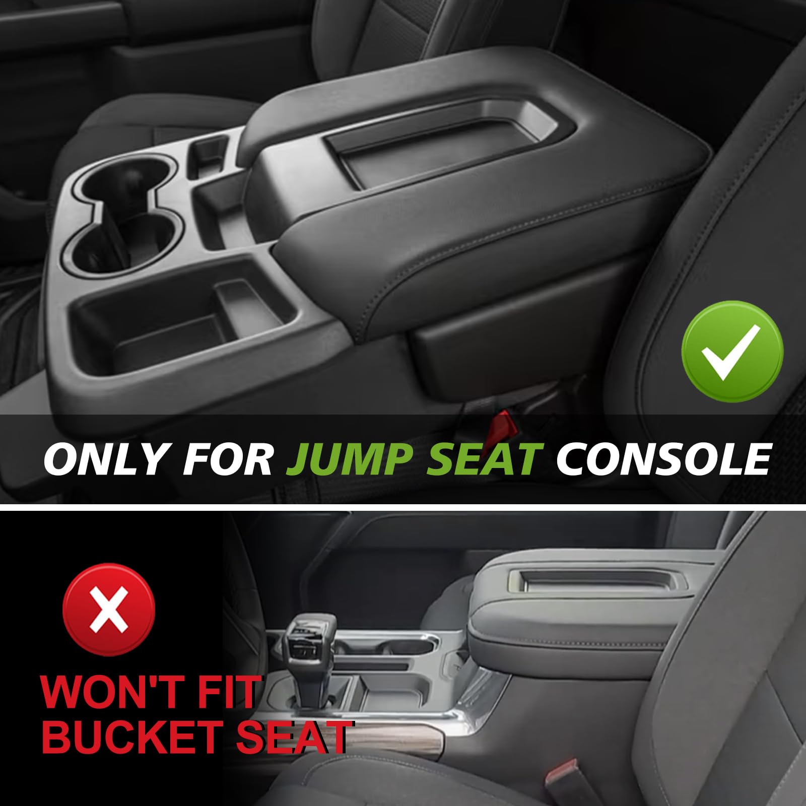 Muslogy Center Console Armrest Cover Compatible With Chevy Silverado & Gmc Sierra 2019-2025 Comfort Armrest Pad Arm Rest Cushion