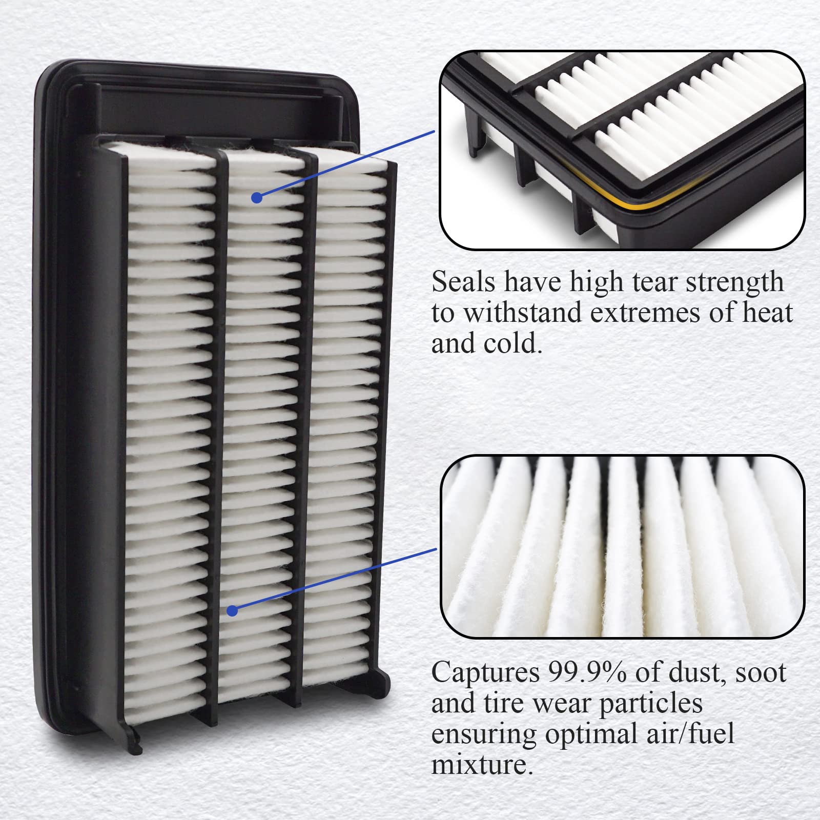 Ca12050 Engine Air Filter For 2016-2021 Honda Civic 2017-2022 Honda Cr-V Crv 1.5L Turbo 17220-5Aa-A00 Af9183