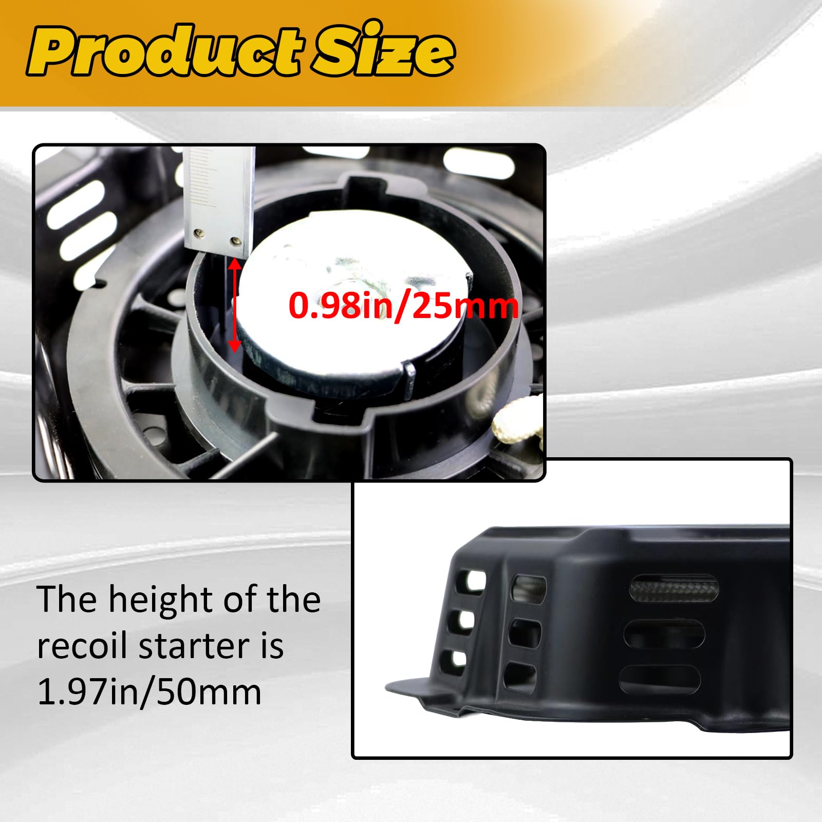 WOTIAN Recoil Starter for Champion 420cc/439cc/459cc Generator, Pull Start Assembly with 160cm Cord, Black Replacement Part#100715836-0001
