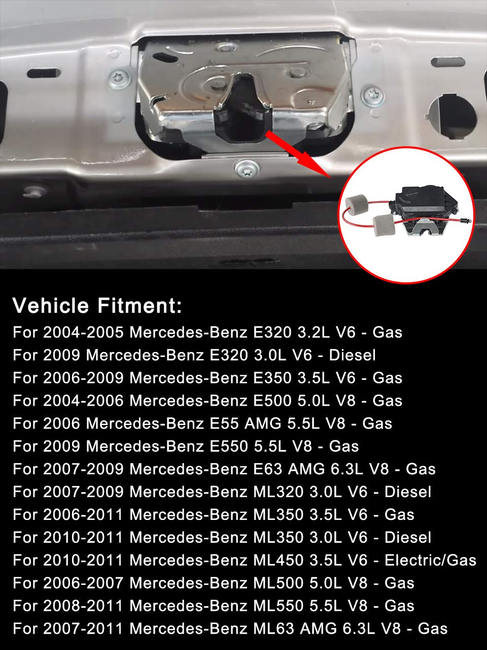 1647400500 Rear Liftgate Lock Actuator For Mercedes-Benz W164 S211 E320 E350 E500 E55 AMG ML320 ML350 ML450 ML500 ML550 ML63 AMG