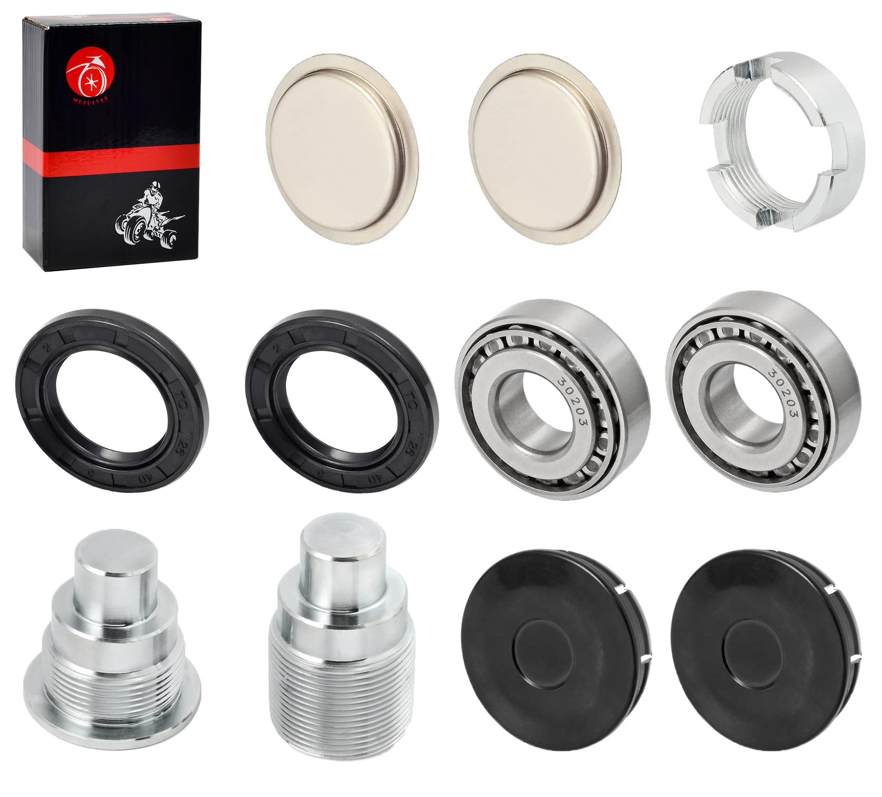 Swingarm Bearing Seal Bolt LOCK NUT & CAP Rebuild Kit For HONDA Recon 250 TRX250X TRX250EX TRX 250TE/TM Rancher 350 400 Fourtrax