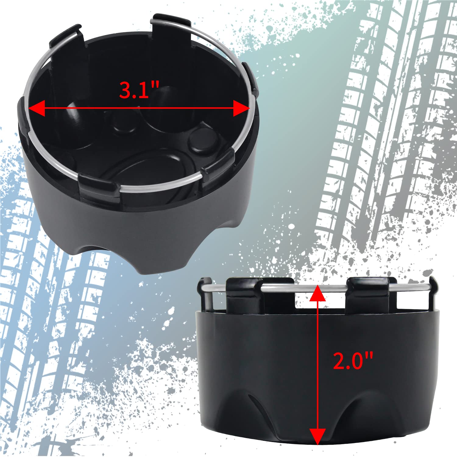 Cpowace 4Pcs Black Hub Cap Wheel Center Cap Compatible With Polaris Sportsman Ranger Rzr Ace 1521509-521