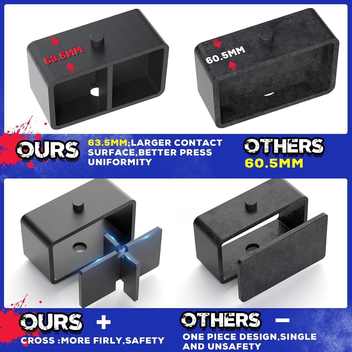 KSP PERFORMANCE Lift Kits Set for 1999-2006 Silverado Sierra 1500, 3" Front & 2" Rear Leveling Kit, Model 9K002-3-2