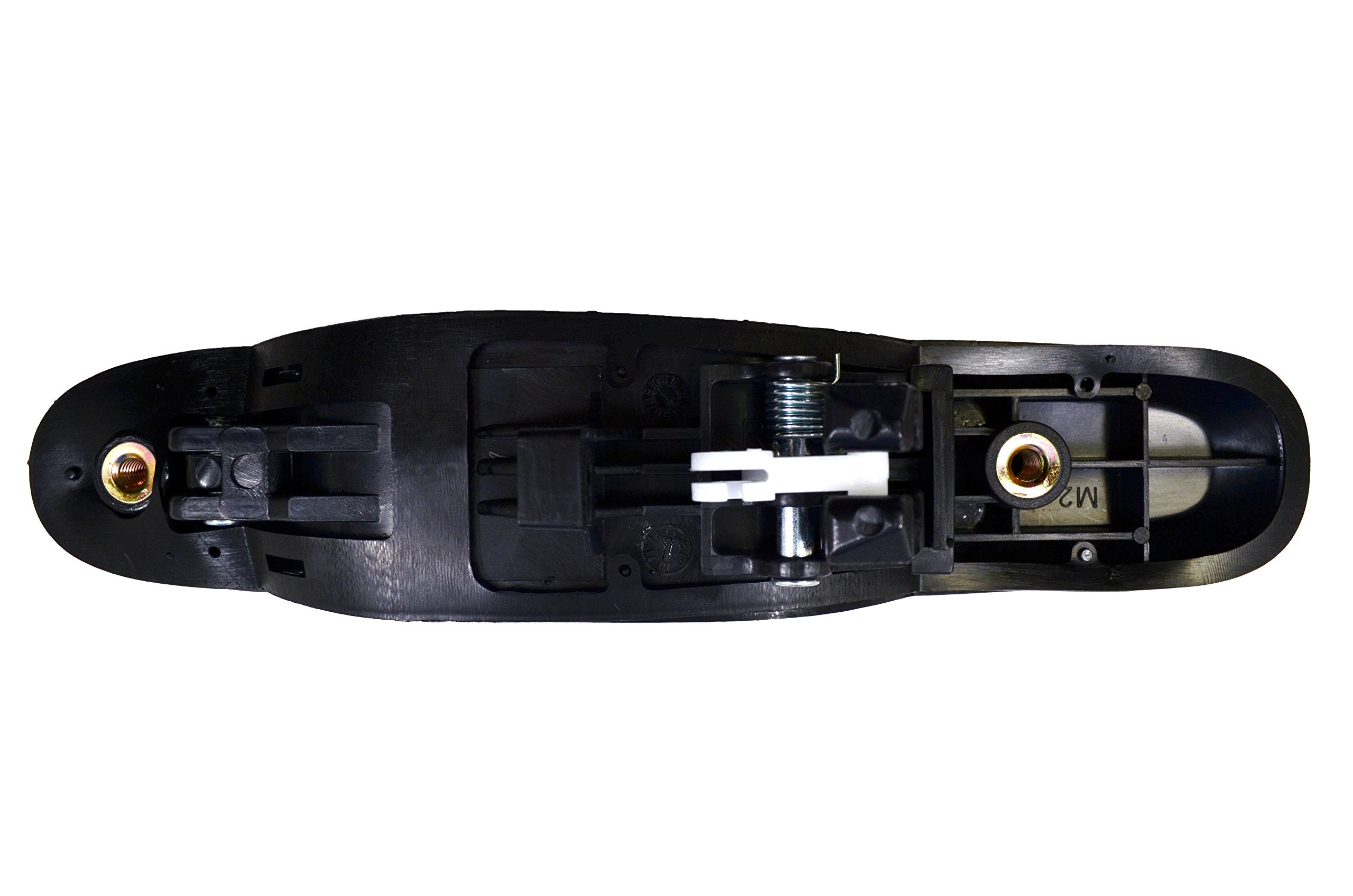 Pt Auto Warehouse To-3530S-M2 - Outside Exterior Outer Sliding Door Handle, Smooth Black - Without Keyhole Hole, Rear (Left = Ri