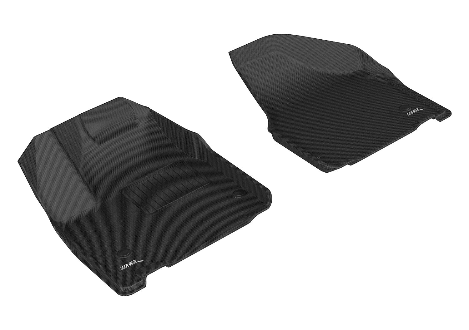 3D MAXpider L1CY00511509 Front Row Custom Fit AllWeather Floor Mat for Select Chrysler Pacifica Models  Kagu Rubber (Black)
