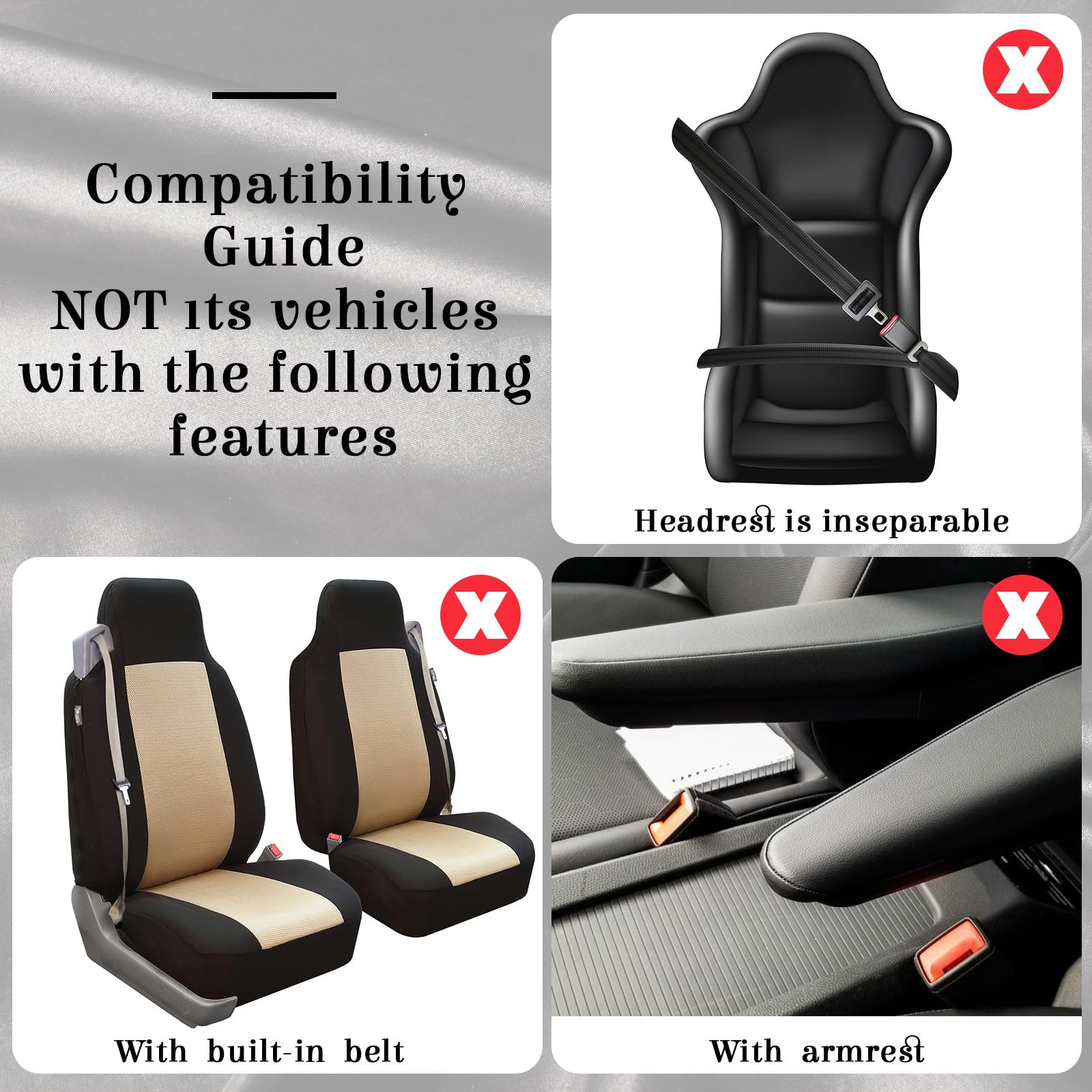 BBTO 43 Pcs Butterfly Car Seat Full Set Butterfly Car Accessories for Women 5 Front Rear Seat Covers Wrist Strap 2 Pcs Cup Mat A