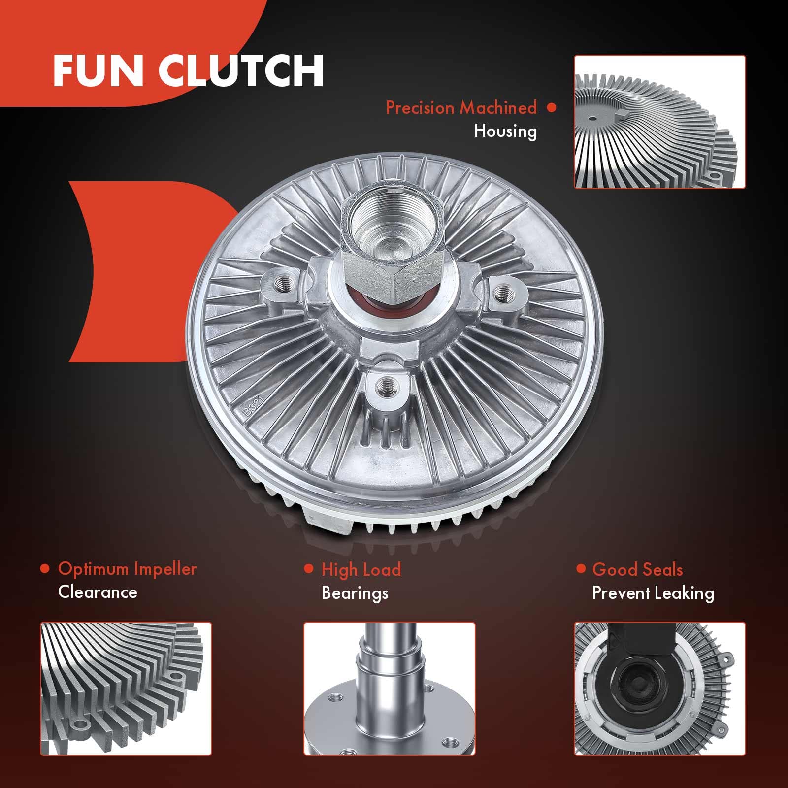 A-Premium Electronic Radiator Cooling Fan Clutch Compatible with Dodge Ram 1500 2500 3500 Pickup Ram 4000 V8 5.7L OHV Petrol, Re