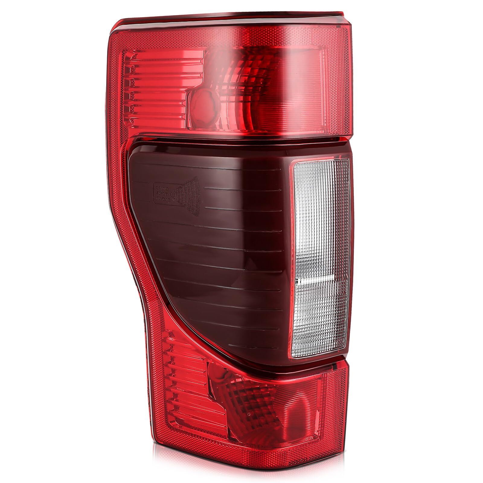 LBRST Tail Light Fit 2020-2022 for F-250 Super Duty, 2020-2022 for F-350 Super Duty Chrome Housing Red Lens Left Tail Light Asse