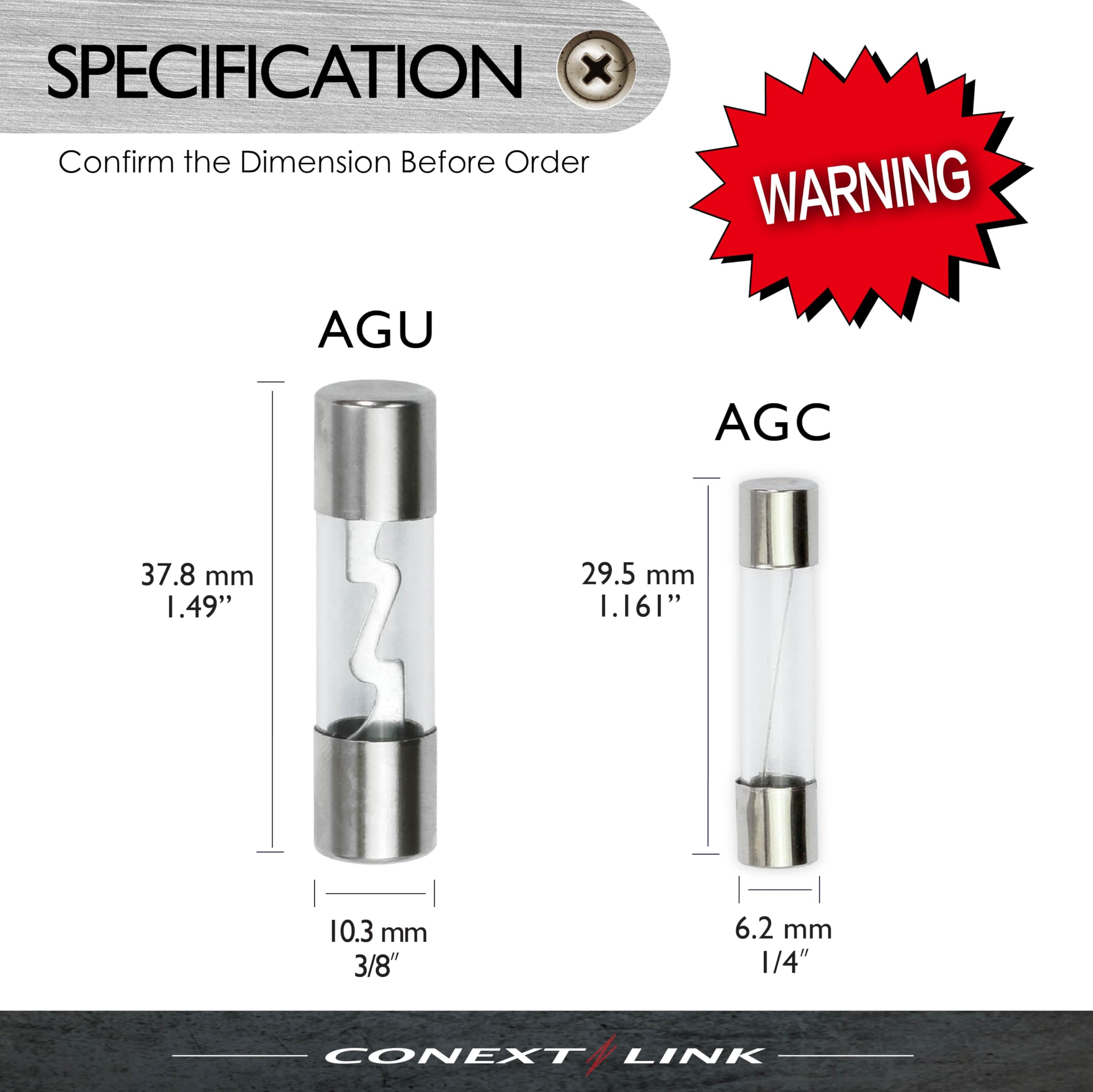 Conext Link Agc30-25 Nickel Agc Glass Tube Fuse 25 Pack (30 Amp)