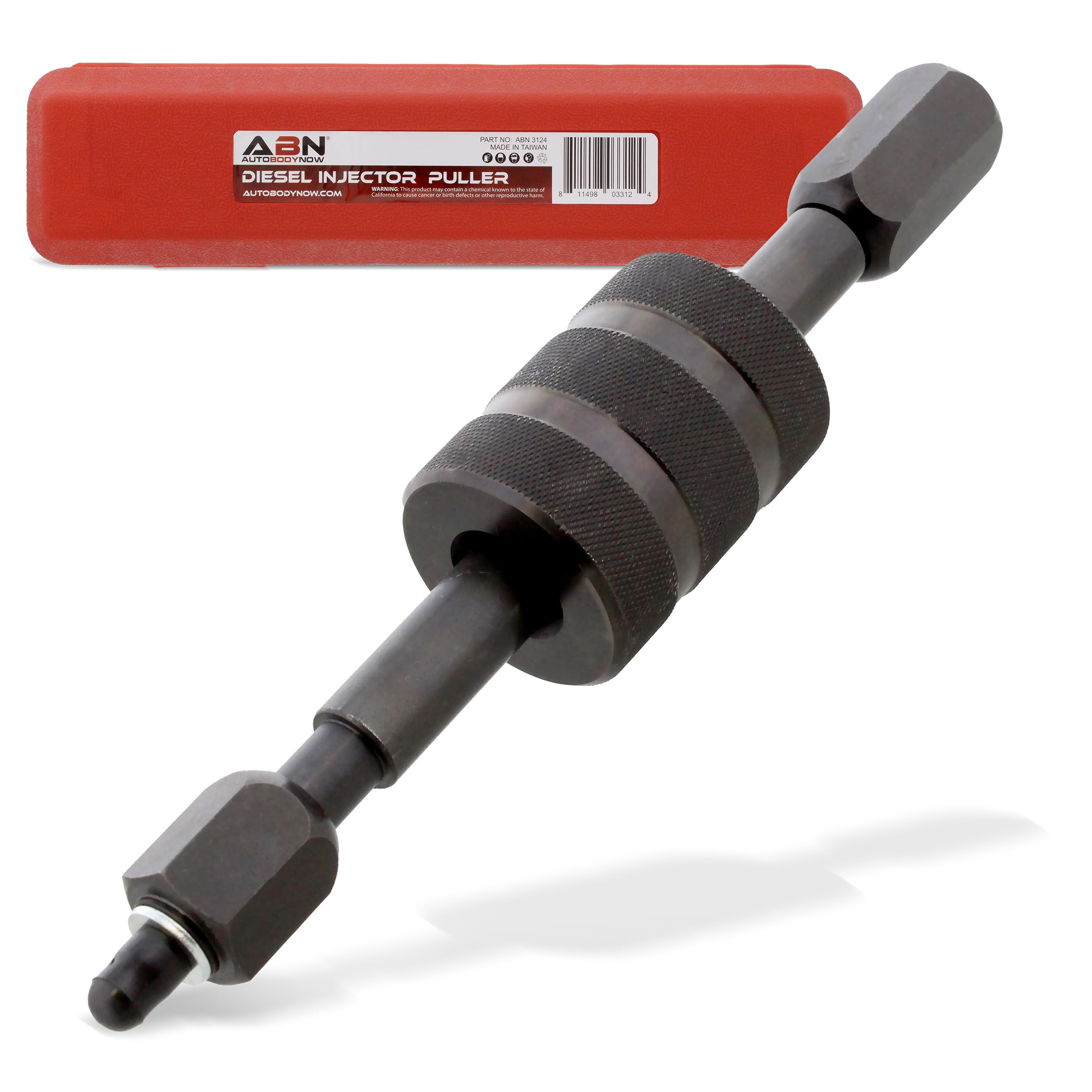 Abn Diesel Injector Puller Tool With Slide Hammer, Common Rail Injector Remover W/ M8, M12, M14 Thread Adapter