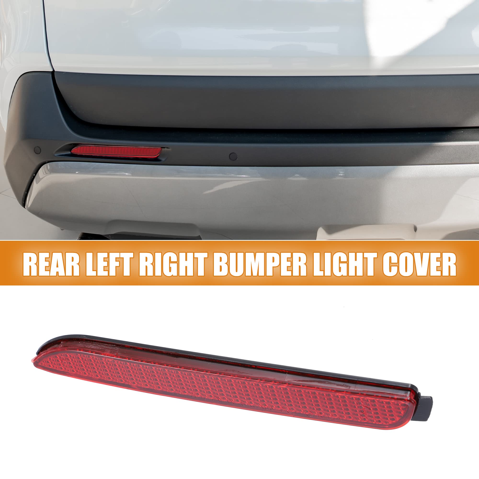 X AUTOHAUX 1 Pair Rear Left Right Bumper Reflector Light Cover for Toyota RAV4 2019-2021 for Lexus RC300 2016-2021 81920-08010 8