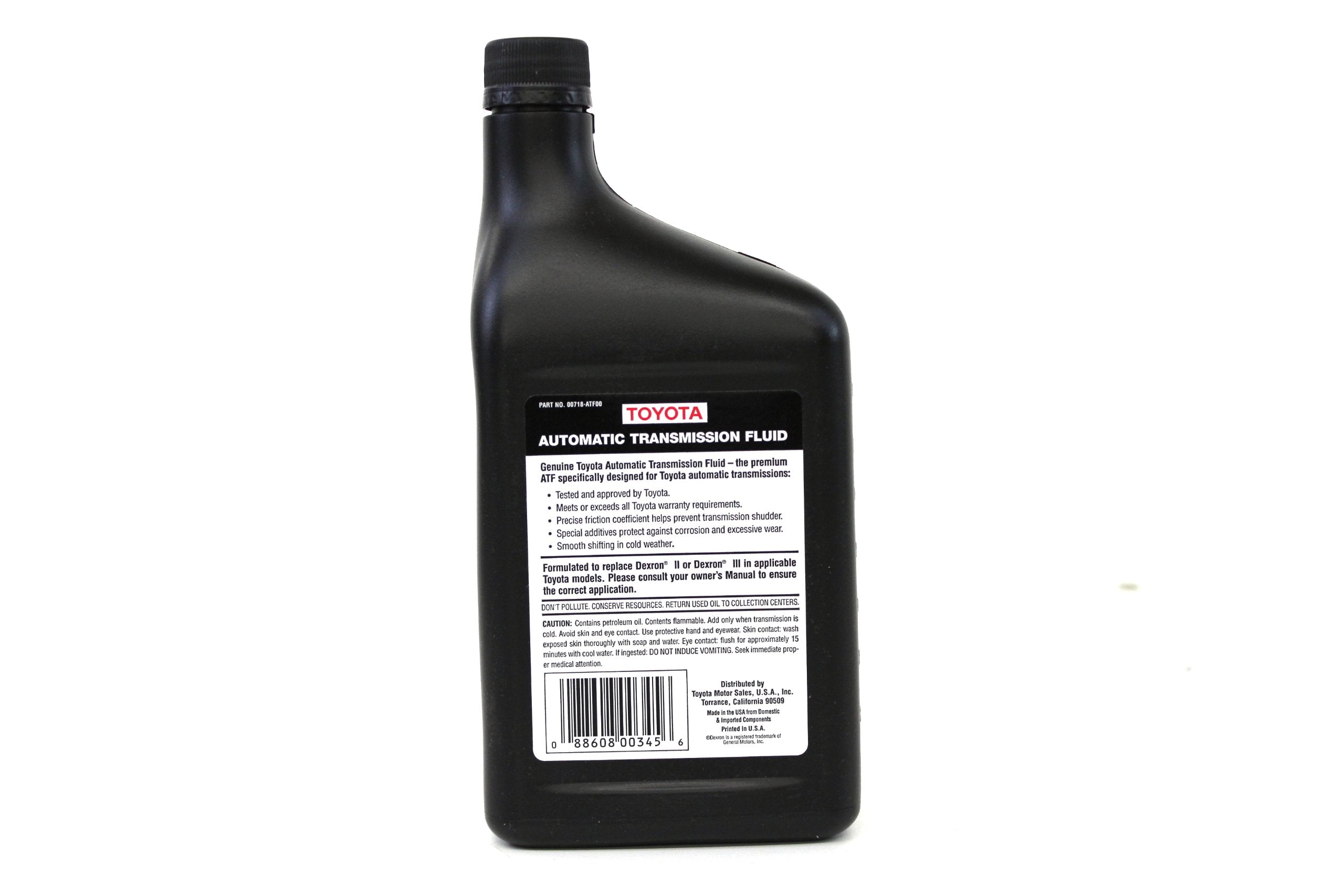 Toyota Dexron III Transmission Fluid - 1 Quart (32 oz) - Model 00718ATF00 - Polytetrafluoroethylene
