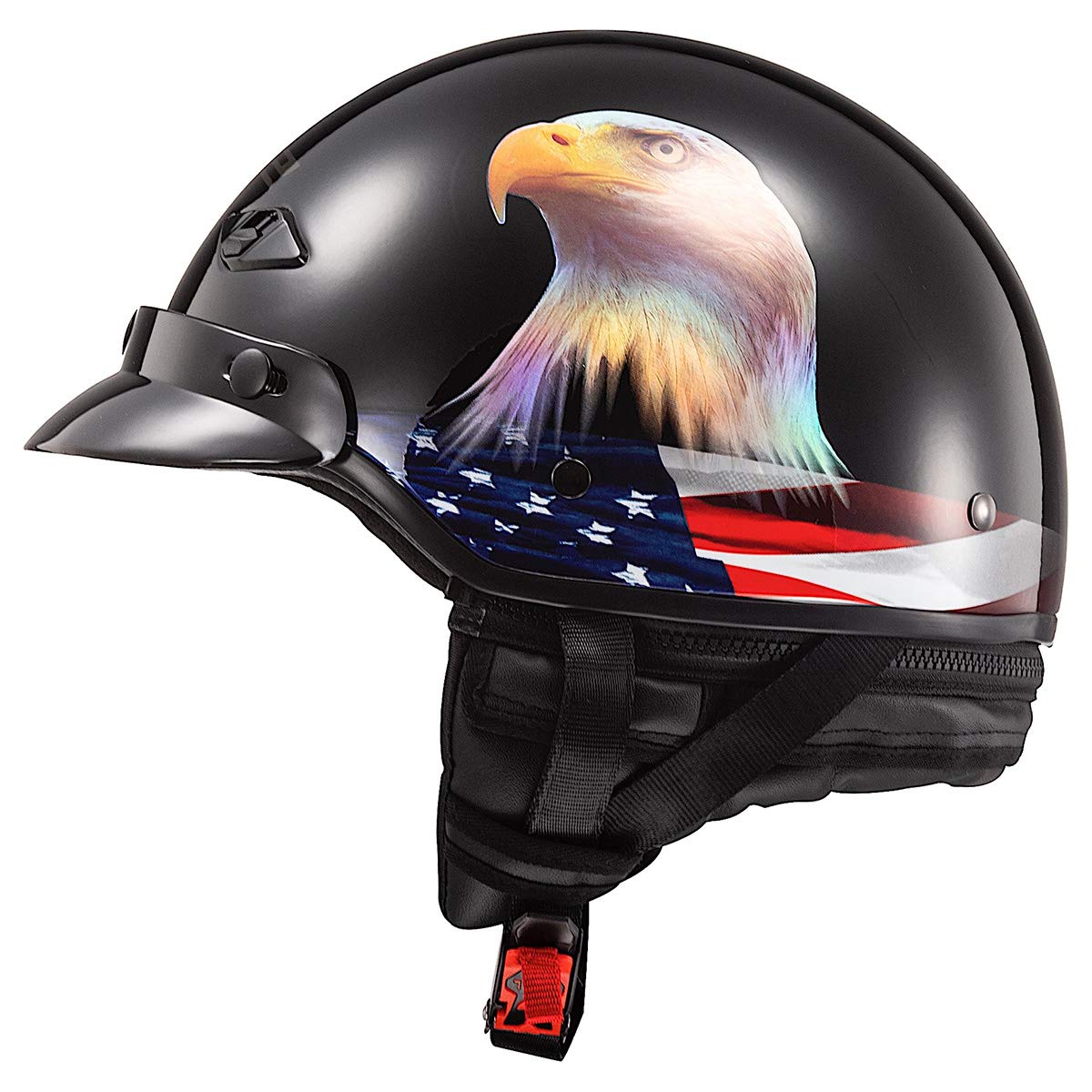 Ls2 Helmets Bagger Motorcycle Half Helmet (Murica - Small)