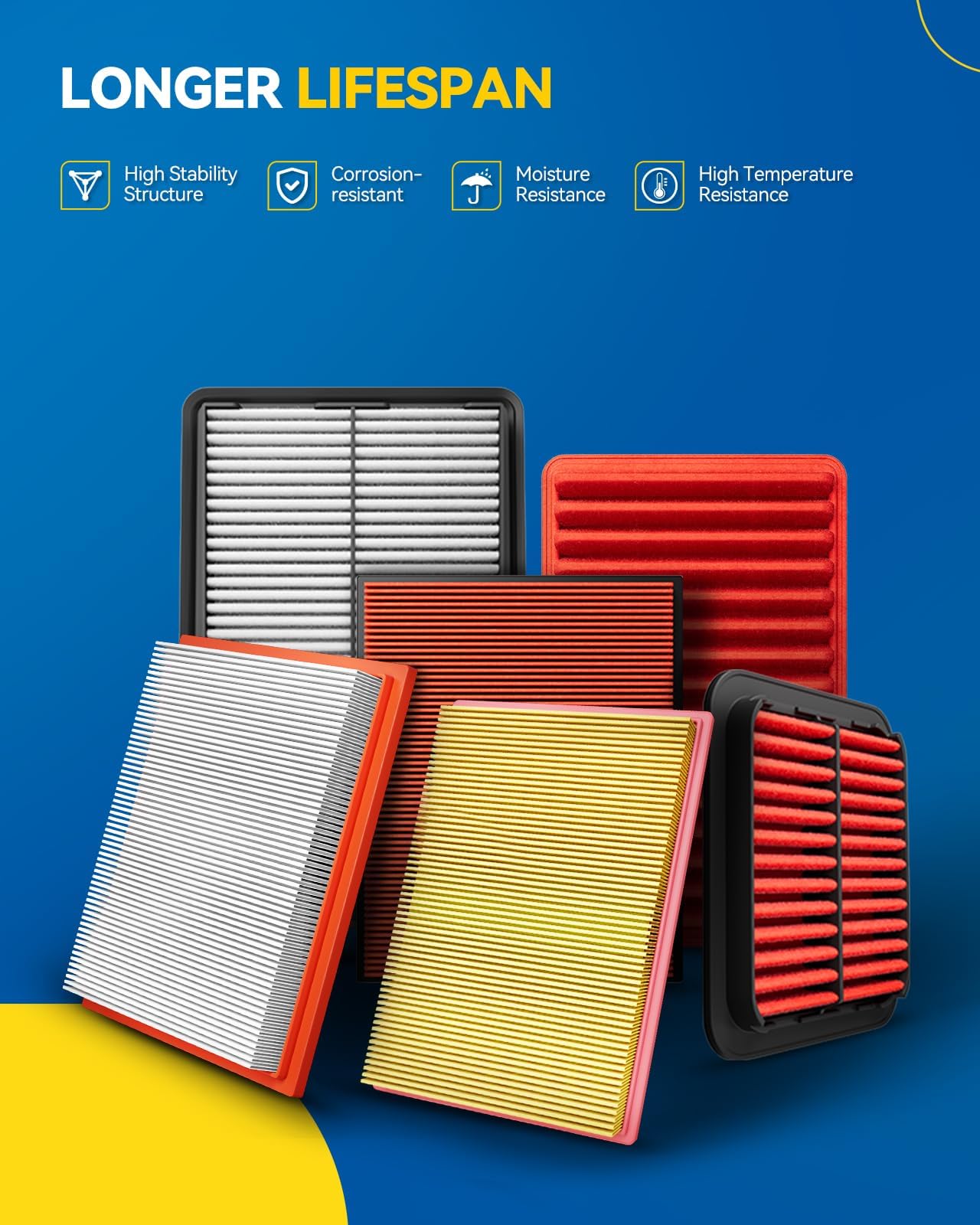 Philtop Engine Air Filter, Eaf003 Replacement For Camry Gas L4 (2007-2017), Venza Gas L4 (2009-2015), Compatible With Ca10171 Ai