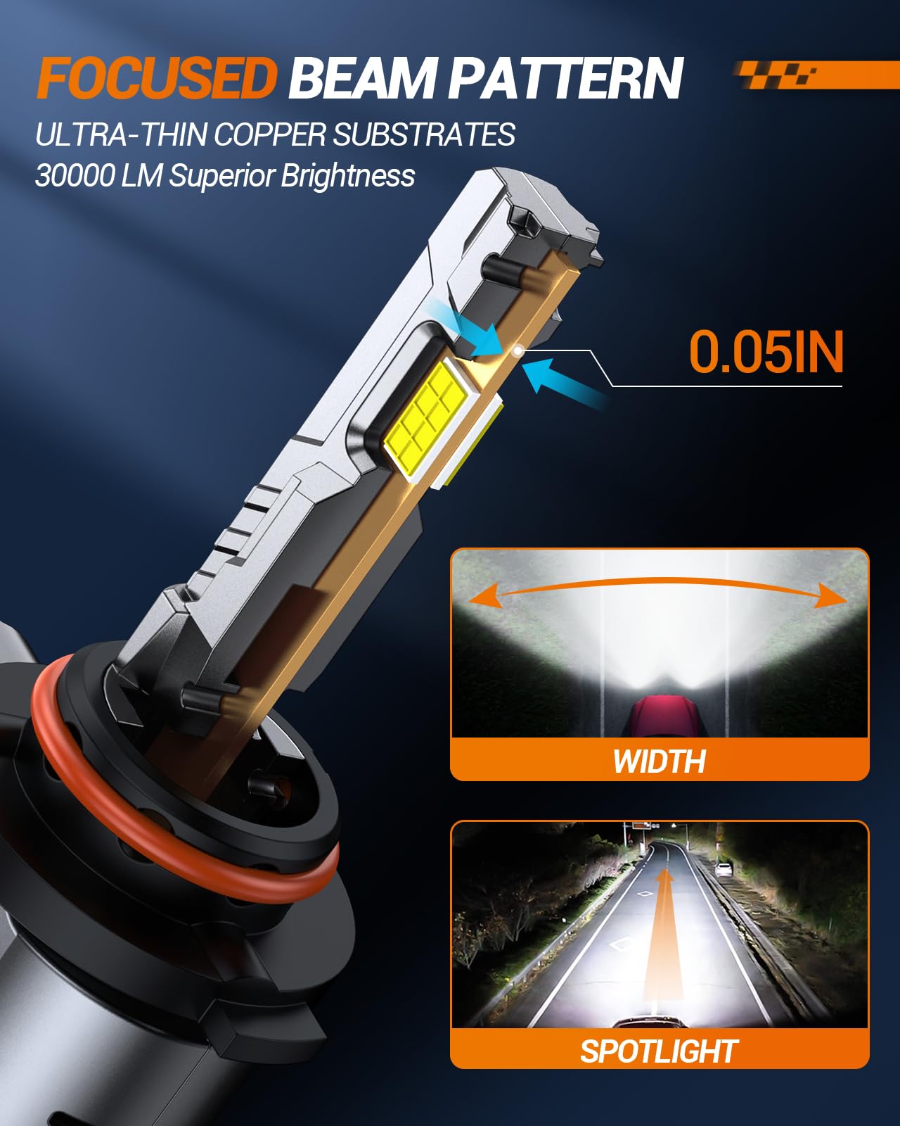 Sealight 9004/Hb1 Light Bulbs, 30000 Lm 1:1 Design 6500K Cool White 9004 Fog Bulbs, Ip67, Plug-N-Play, Pack Of 2