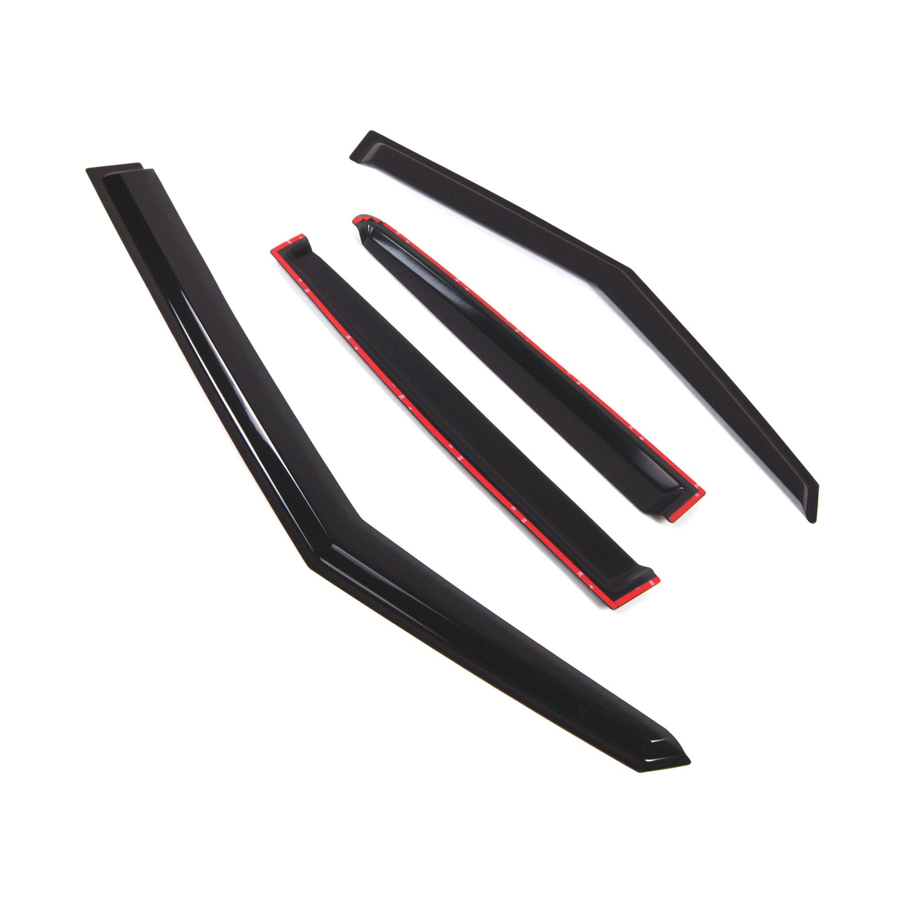 Tuningpros Outside Mount Window Vent Visors Rain Guards Compatible With 2017-2018 | Side Window Wind Deflectors Rain Shields | B