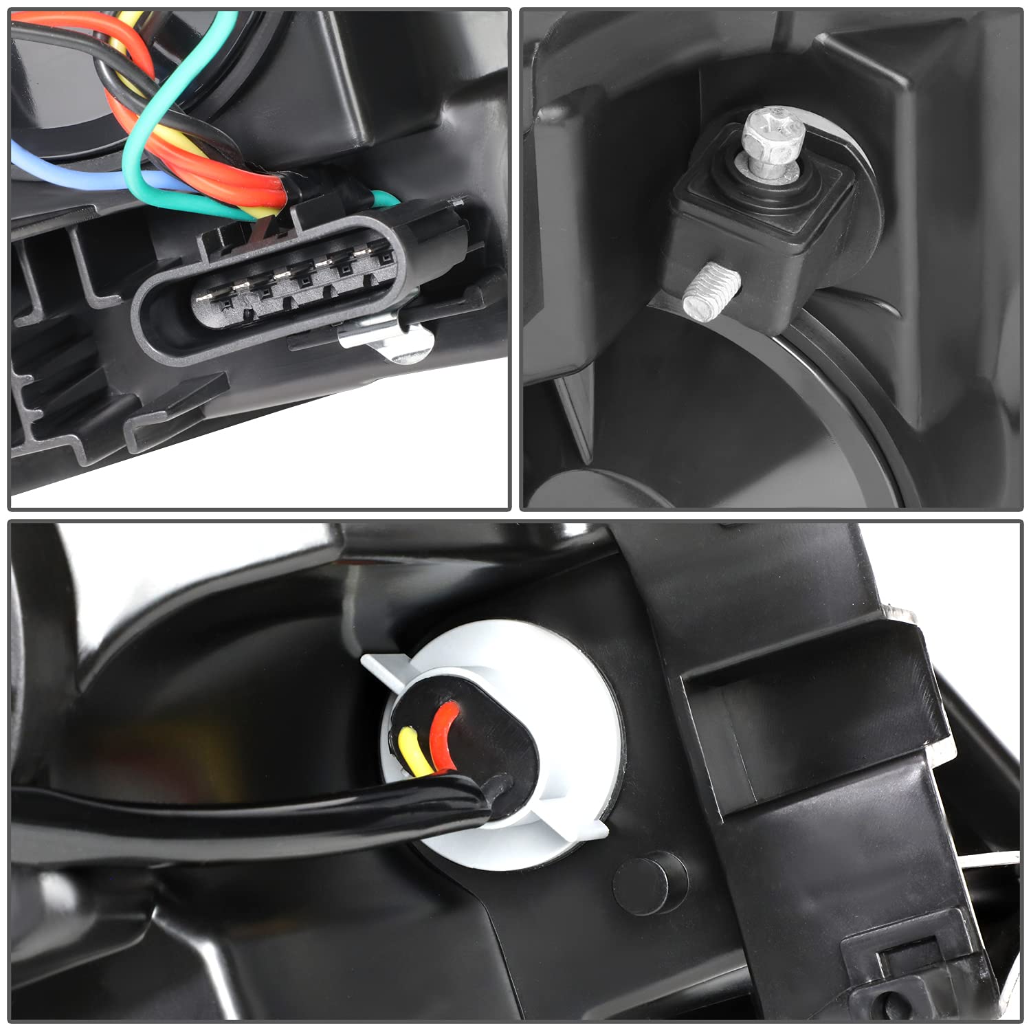 Dna Motoring Hl-Oh-Ci06-Bk-Cl1 Black Housing Headlights Compatible With 06-13 Impala