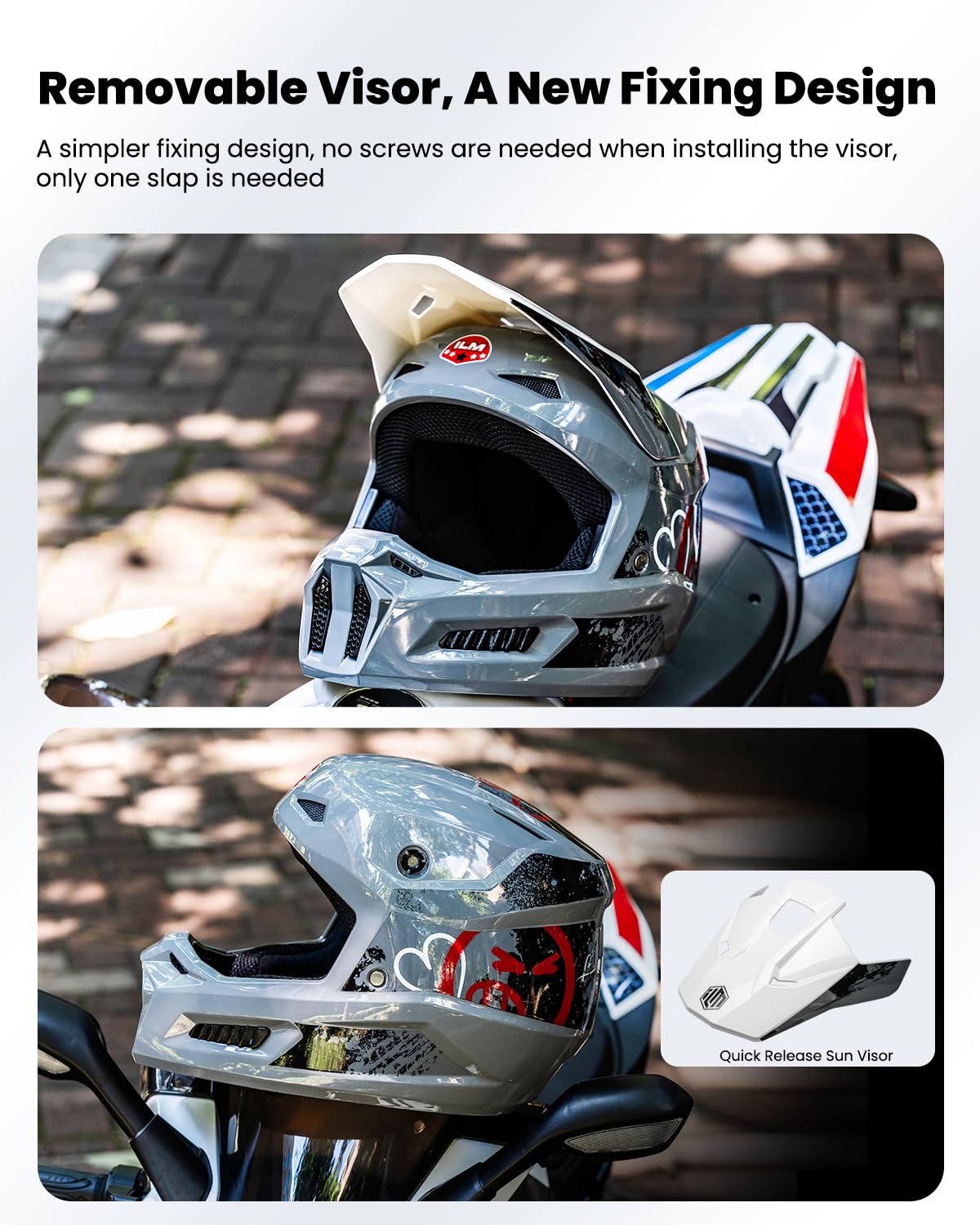 ILM Youth Dirt Bike Helmets Kids ATV Helmet Motorcross BMX Off Road Motorbike with Goggles Gloves Mask DOT Model MT601Y (Angry F