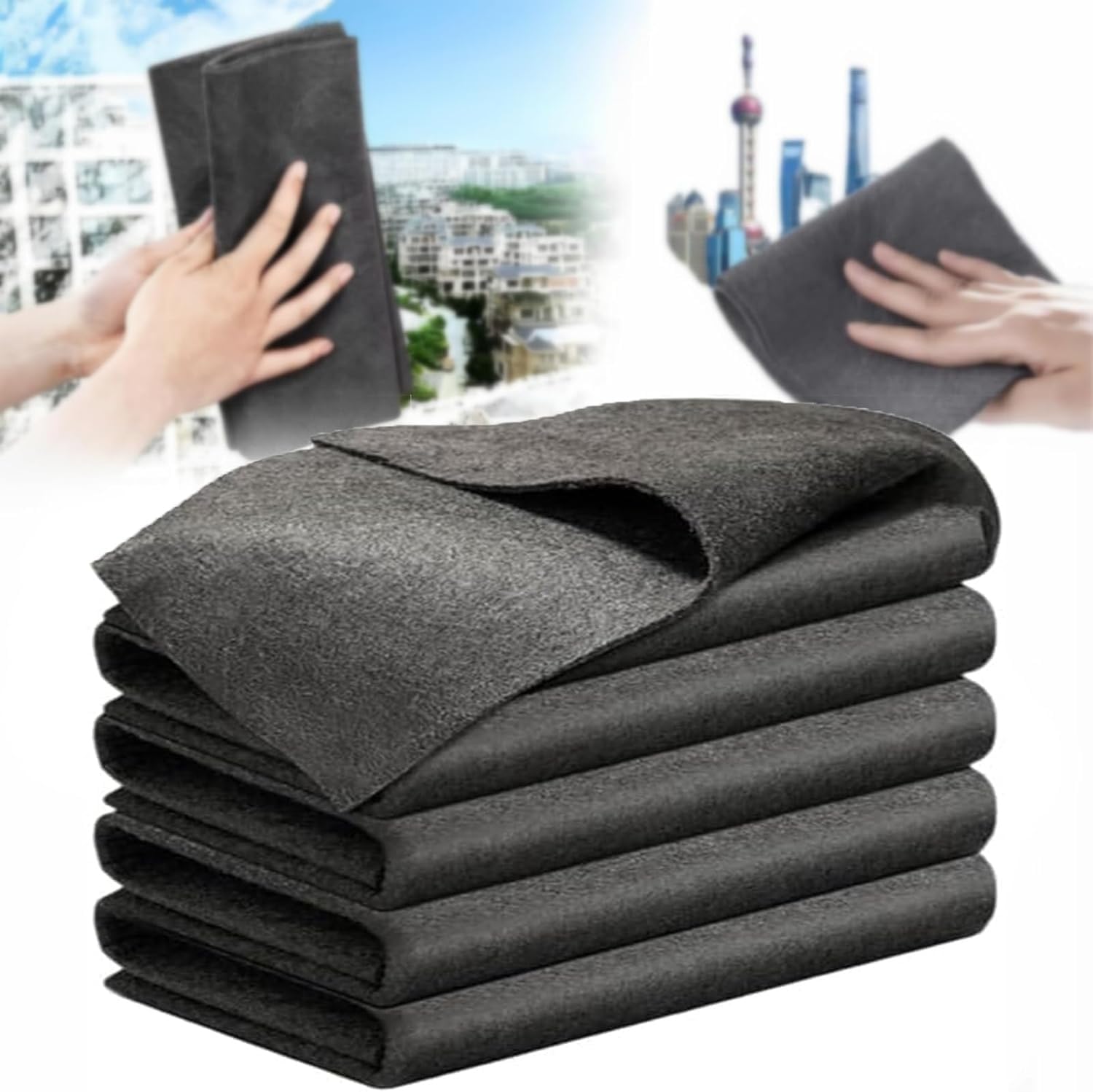 Kush Sales Microfiber Cleaning Cloth | Ultra Soft, Highly Absorbent, LintFree & StreakFree Multipurpose Cleaning Cloths for Ki
