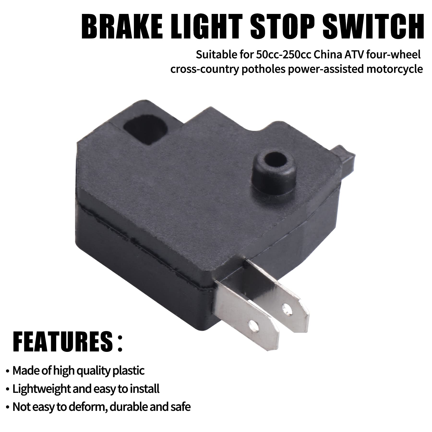 ORAEVY Motorcycle Front Left (Right) Brake Light Stop Switch for 50cc-250cc Chinese ATV Quad Dirt Pit Bike Moped Scooter Compati