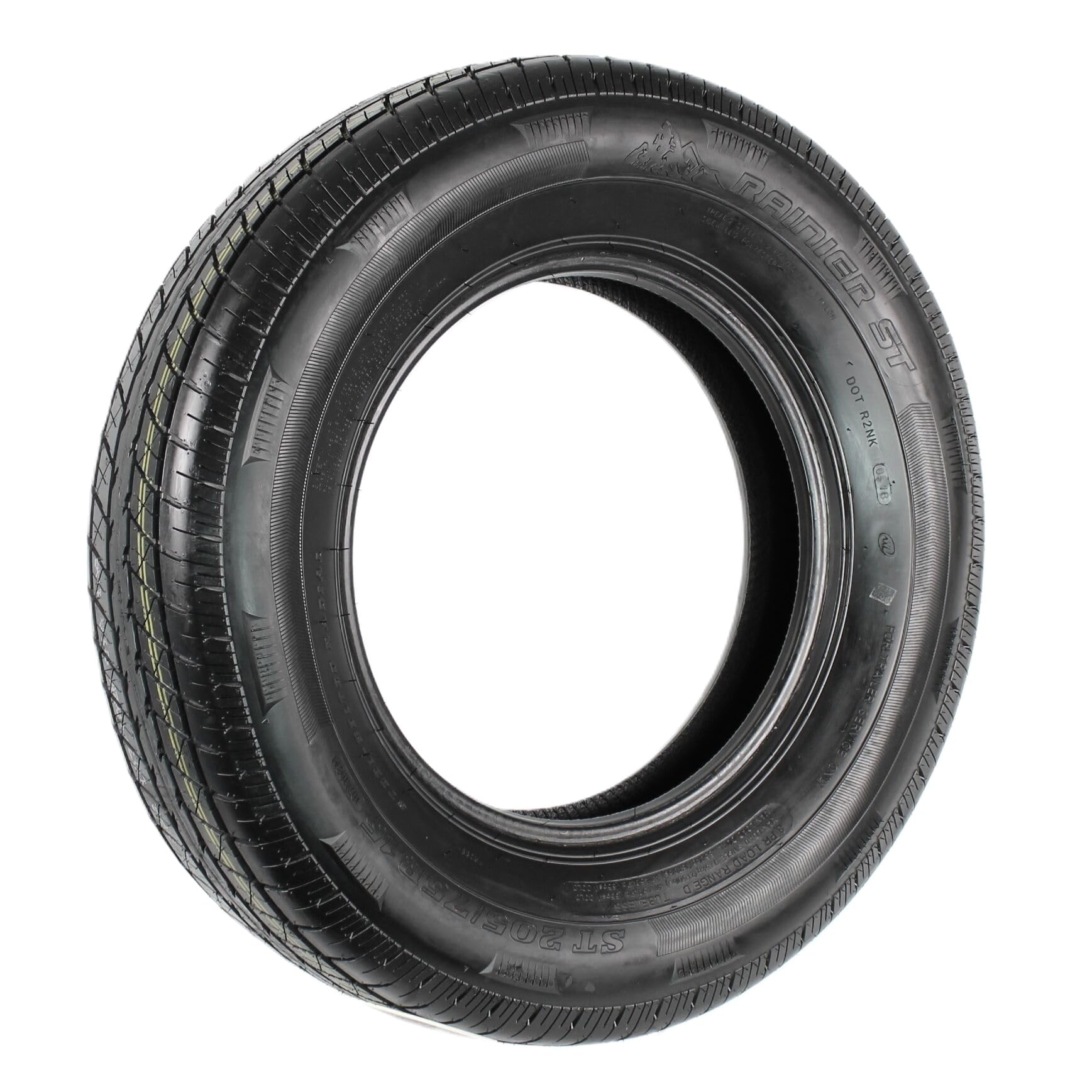Rainier ST205/75R15 Steel Belted Radial Trailer Tire Load Range D 2150# 205/75 R 15-6 Year Warranty w/Free Roadside