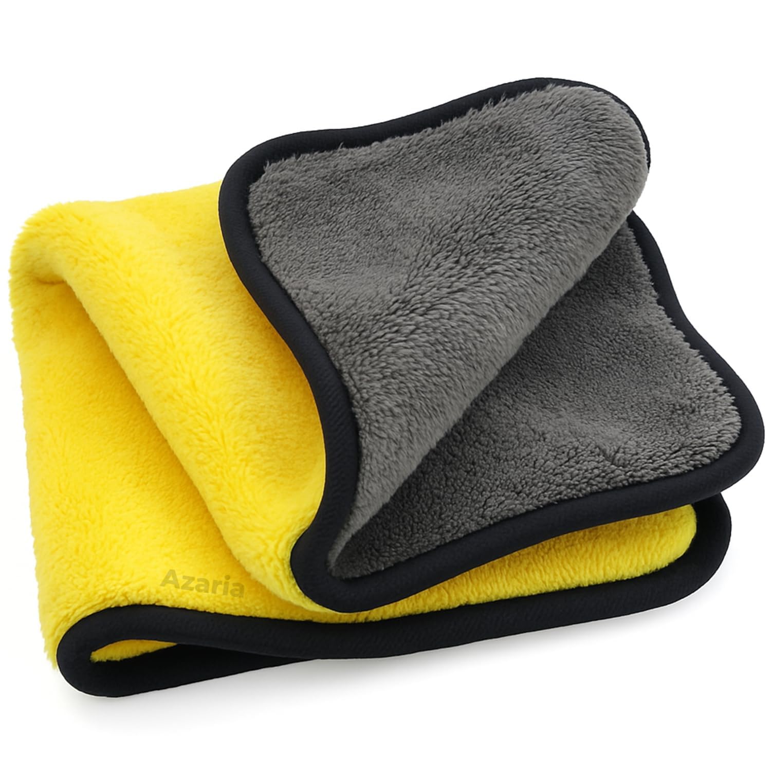 levoCraft 400 GSM Microfiber Towel for Car Cleaning & Detailing | Dual Sided, Extra Thick Plush Cloth 40x40cm | ScratchFree Car
