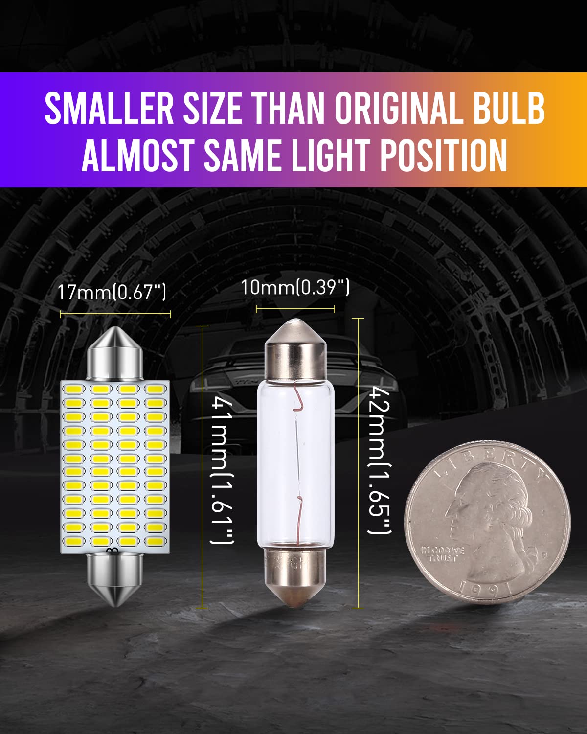 Luyed 578 211-2 Led Bulbs Warm White 570 Lumens Super Bright 48-Ex 3014 Chipsets 569 212-2 6413 Led Bulbs Used For Led Interior