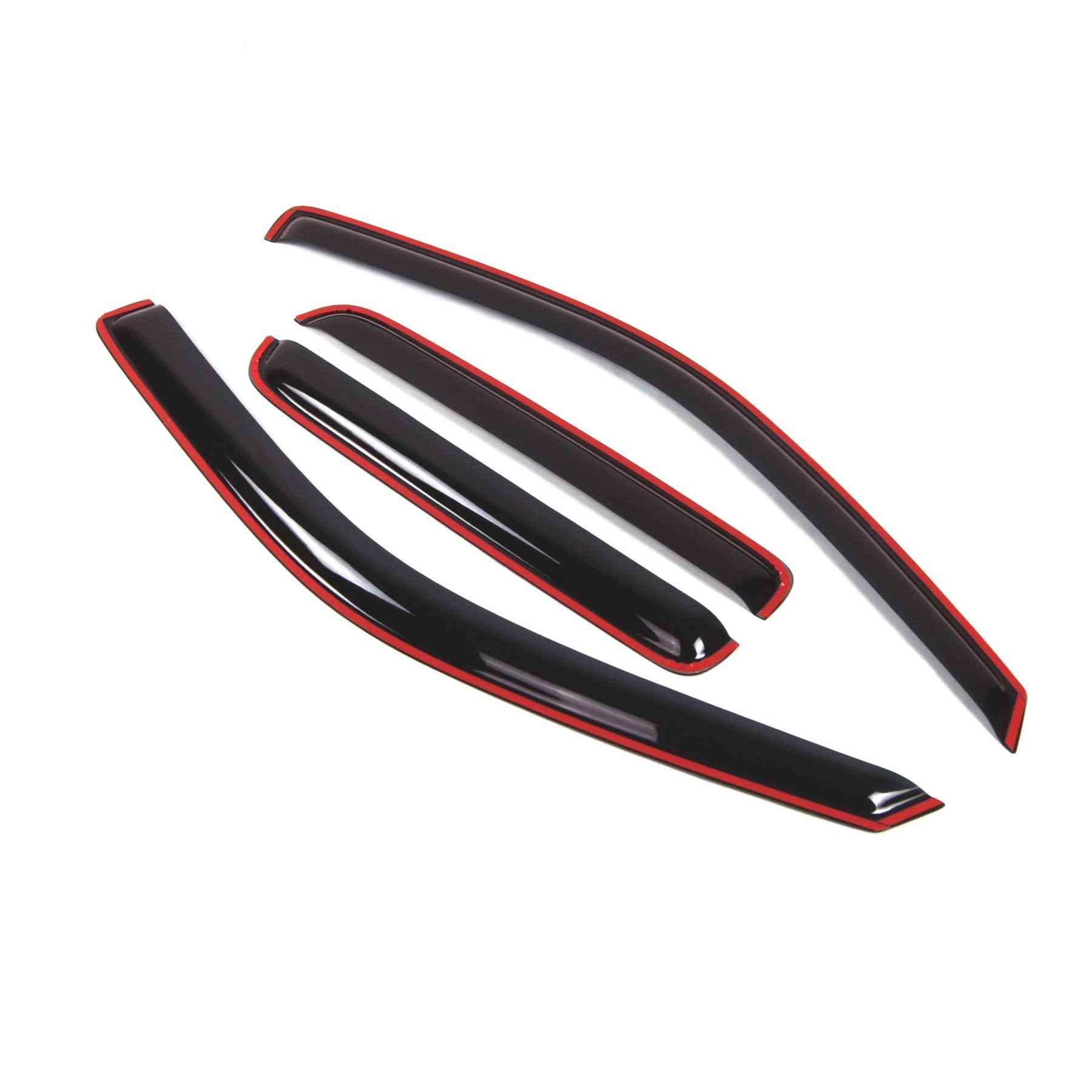 Tuningpros Wd2-035I Dark Smoke 4 Pcs Set Window Visor (In-Channel) Deflector Rain Guard Compatible With 2004-2012 Gmc Canyon Cre