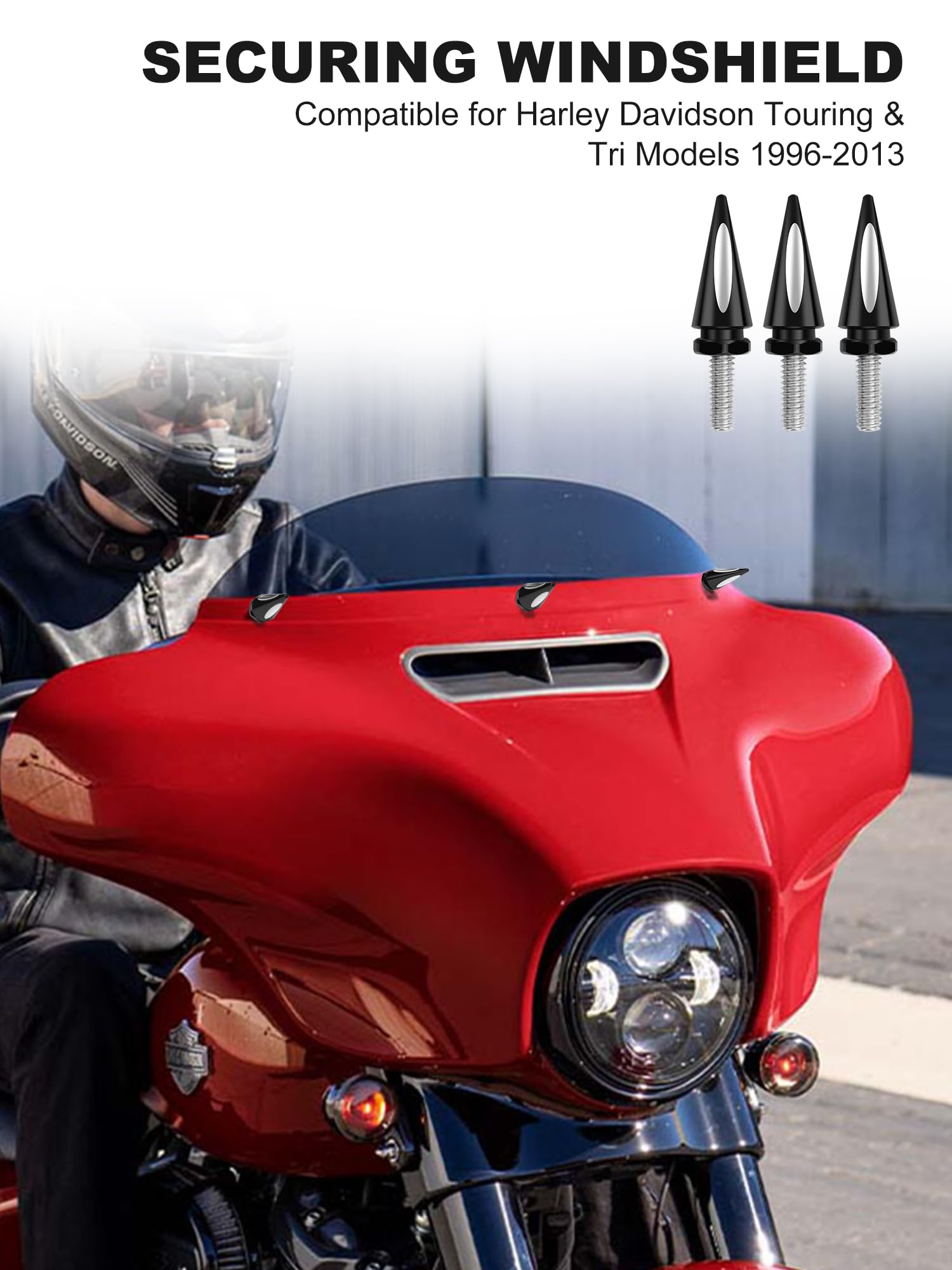 AILMOTO Motorcycle Fairing Bolts, Windshield Bolts, Windscreen Screws Compatible for Harley Davidson Street Glide Ultra Limited
