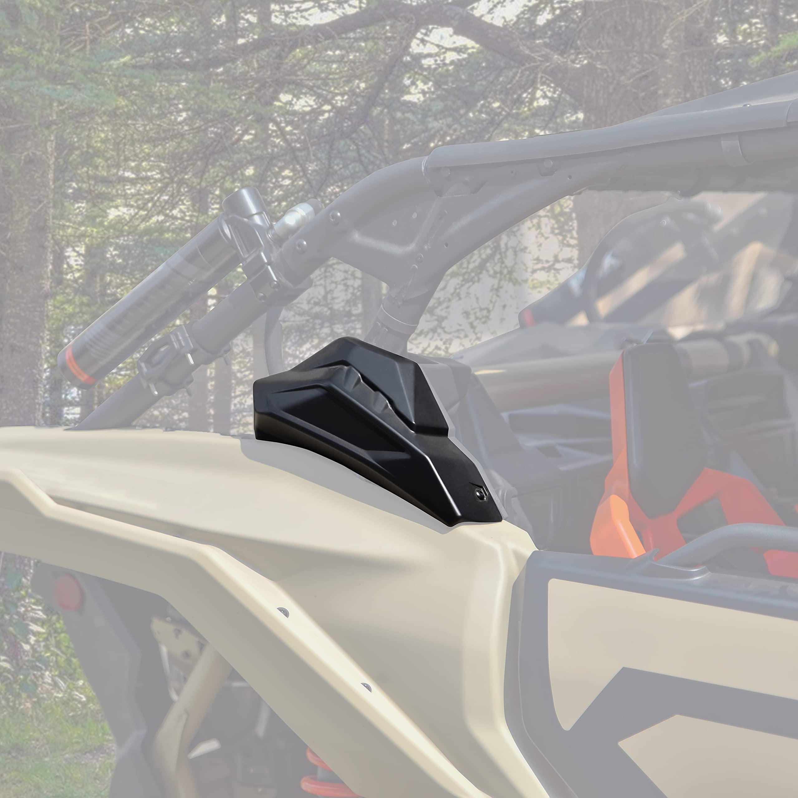 SAUTVS Rear Cage Trim Plastic Cover for Maverick X3, C Pillar Protection Shield Guard Plate for Can Am Maverick X3 / X3 Max 2017