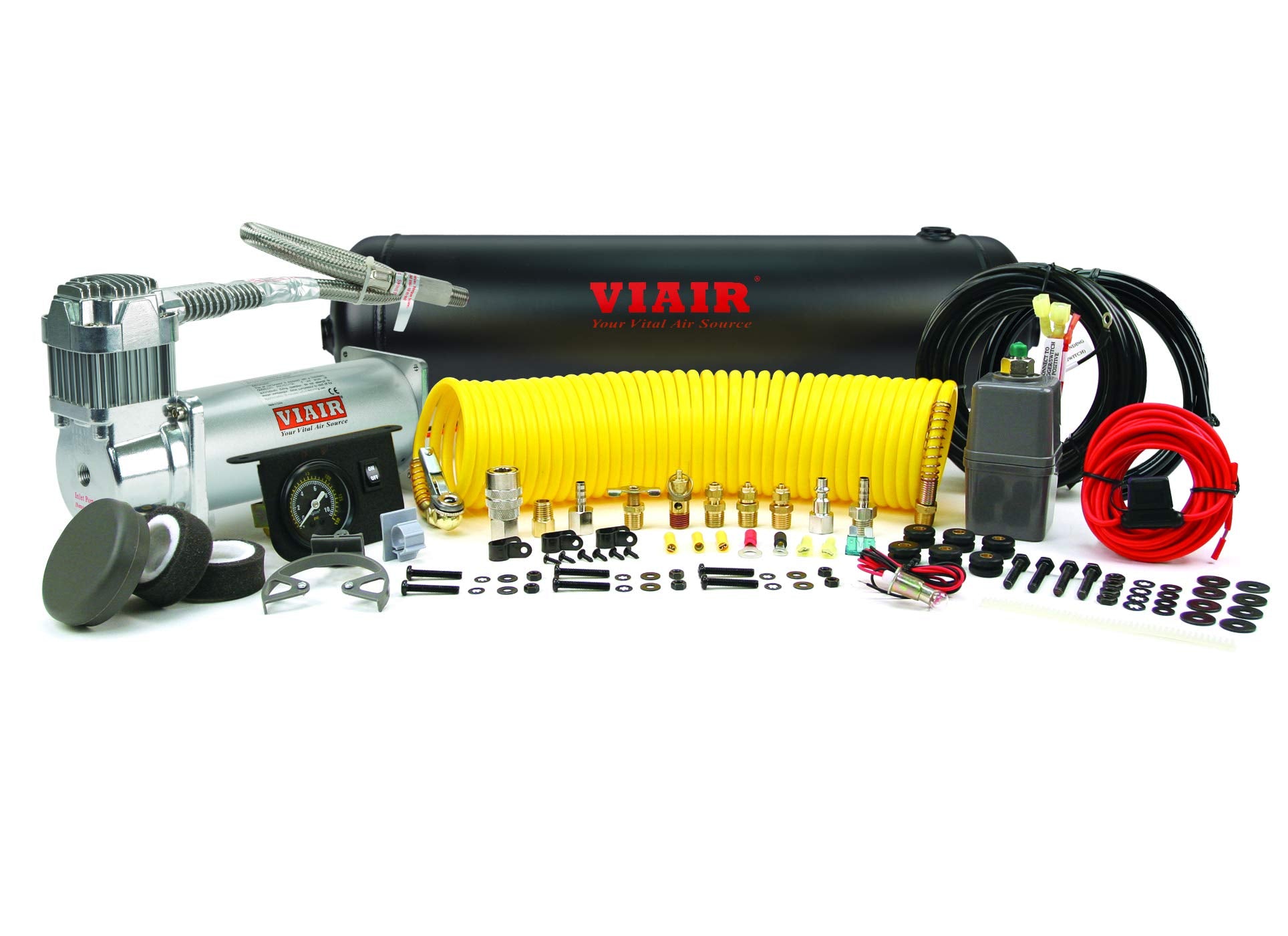 VIAIR Constant Duty OBA Onboard Air System with 450C Air Compressor & 2.5 Gallon Tank, 12V Offroad Compressor, 150 PSI, up to 37