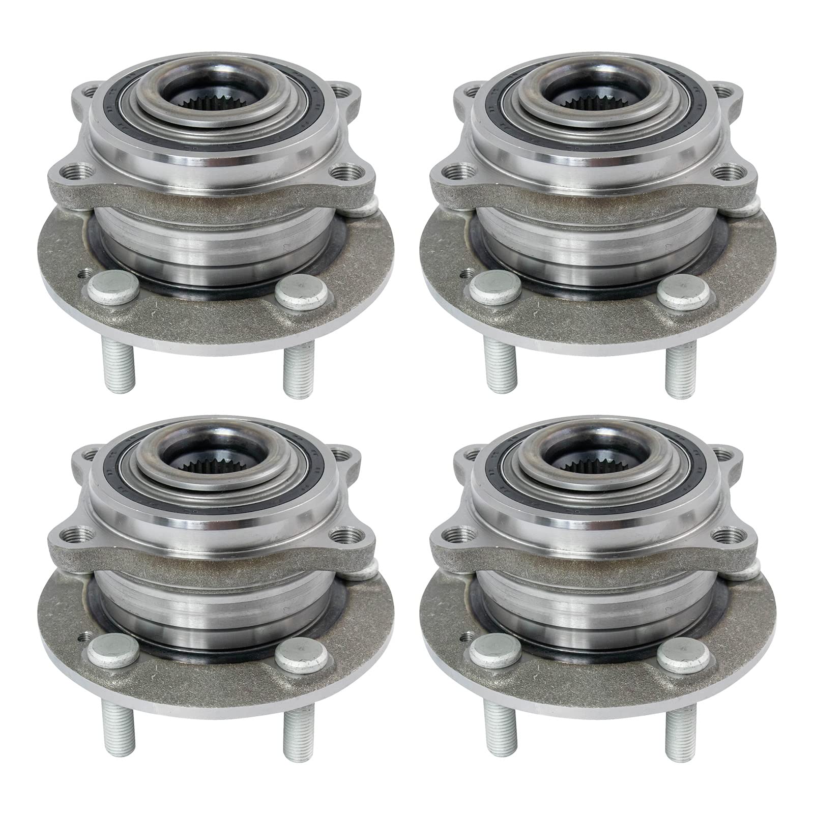 Trq Wheel Hub Bearings Assembly Set Compatible With 2007-2014 Hyundai Santa Fe 2013-2014 Santa Fe Sport 2007-2012 Veracruz 2011-