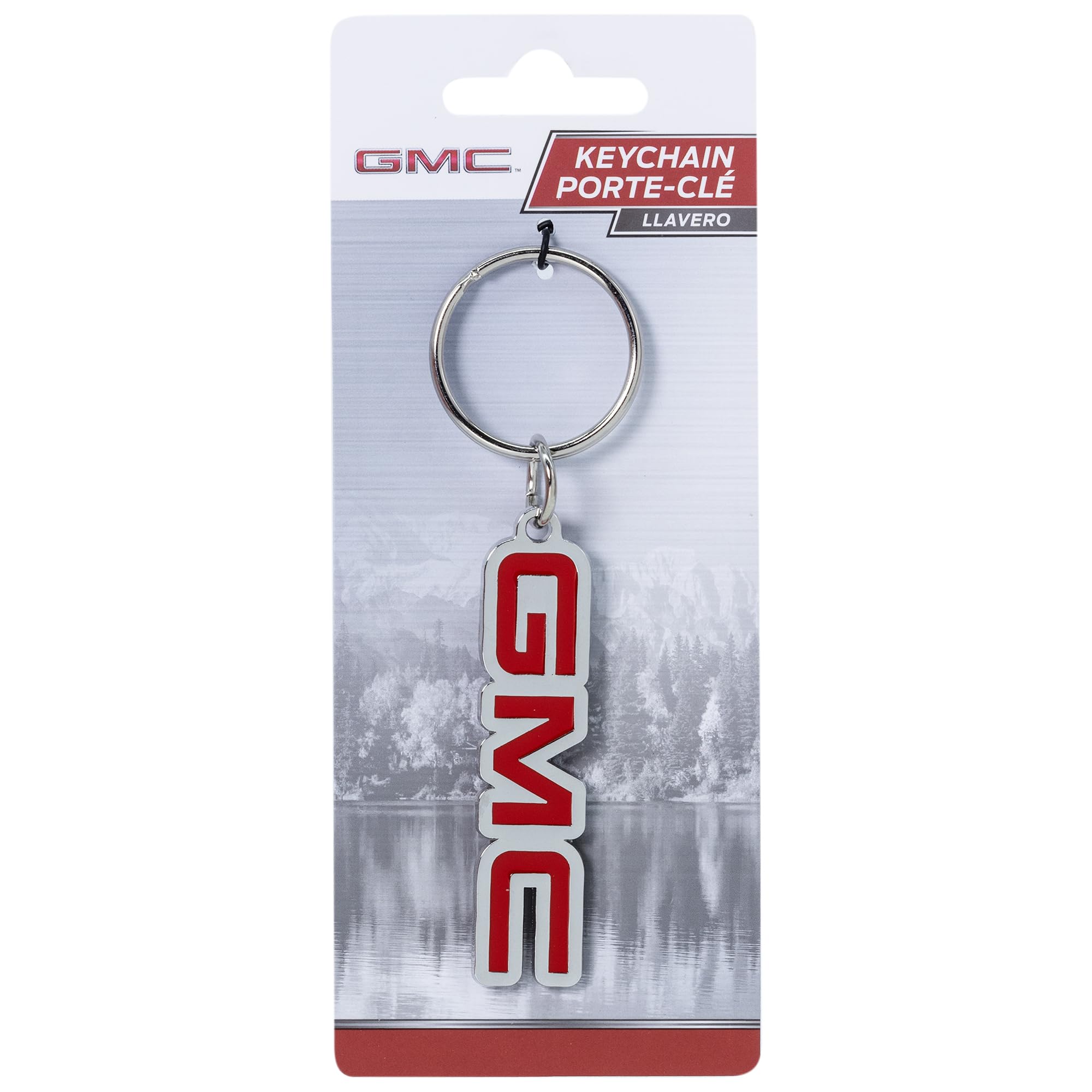 Plasticolor GMC Enamel Key Chain - Red and Chrome - Model 004578R01 - One Size - Metal Material