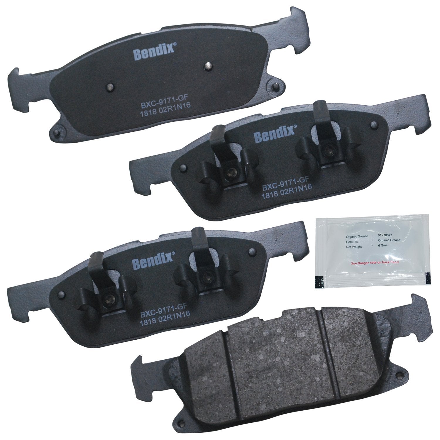 Bendix Priority1 Cfc1818 Ceramic Front Brake Pads For Ford Edge 2021-2015, Lincoln Continental 2018, Mkx 2018-2016, Nautilus 202