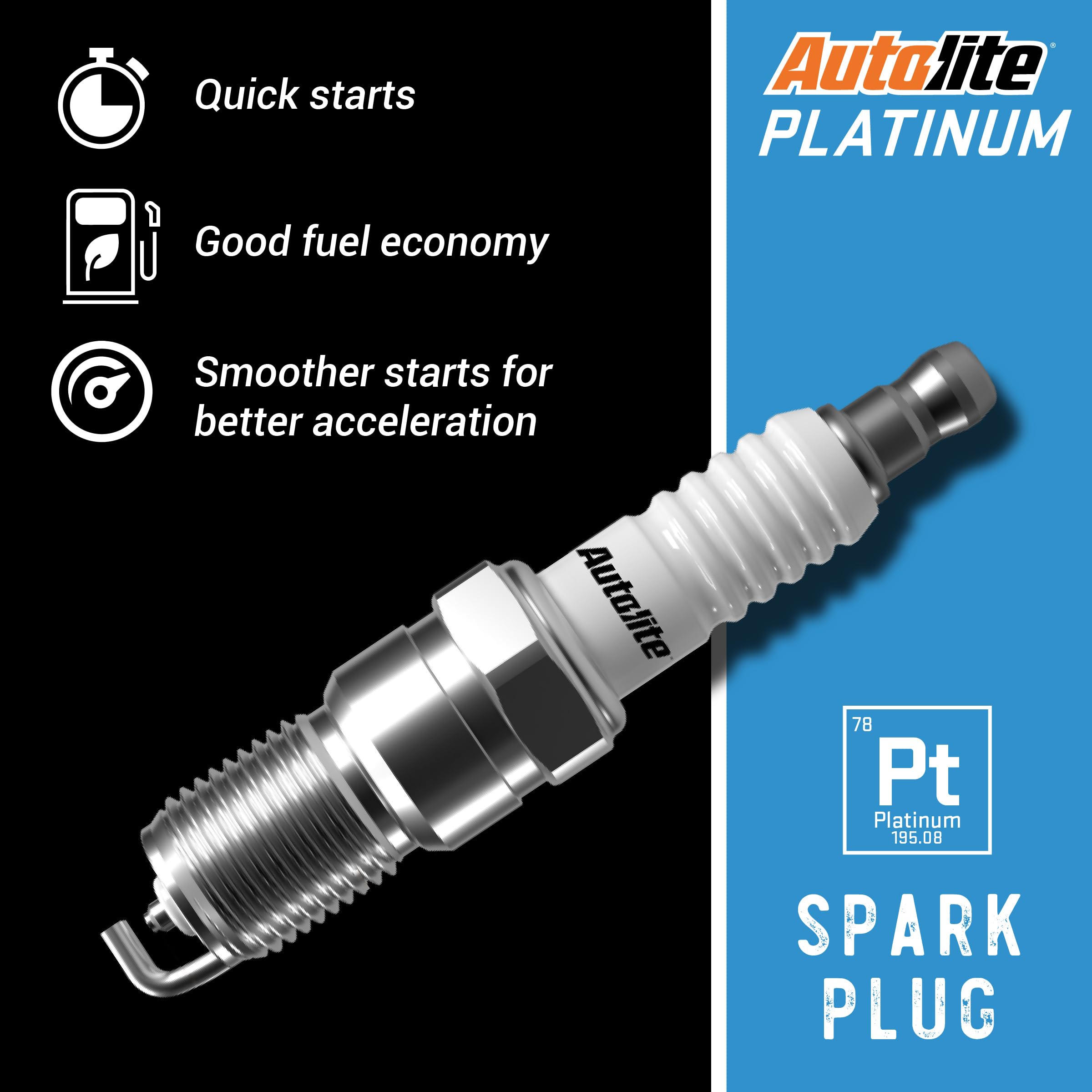 Autolite Platinum Ap25 Automotive Replacement Spark Plugs (4 Pack)
