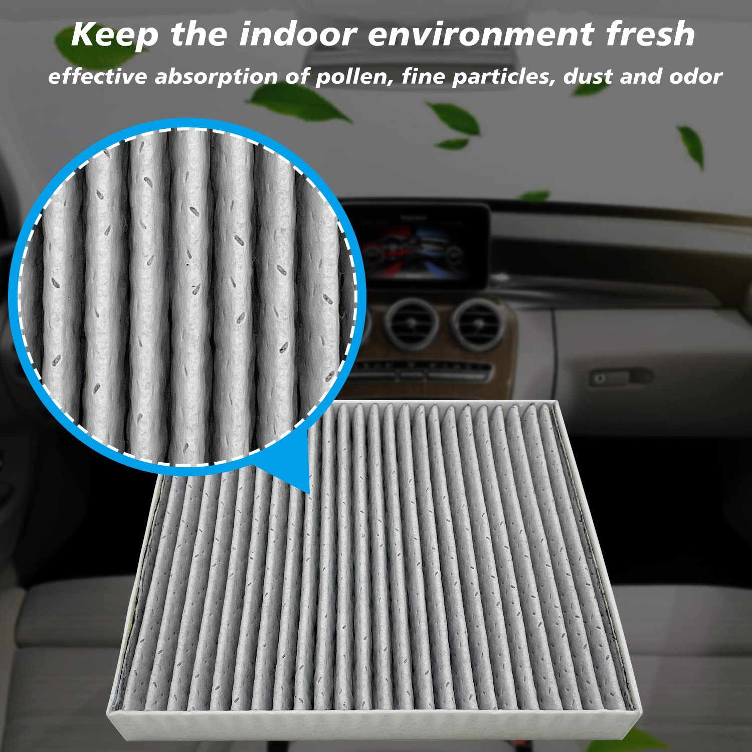 Capume Cabin Air Filter CP285, CF10285 Fits for 2005-2024 Toyota, Lexus, Scion, Subaru, Jaguar Models, Camry, RAV4, Highlander,