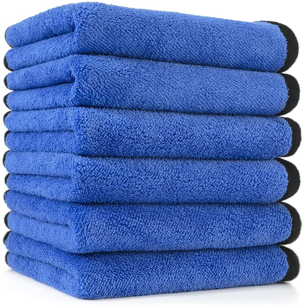 MAISON Microfiber Towels for Car 6Pack, Thick Super Absorbent Microfiber Cleaning Cloth, Car Wash Accessories Suitable for House