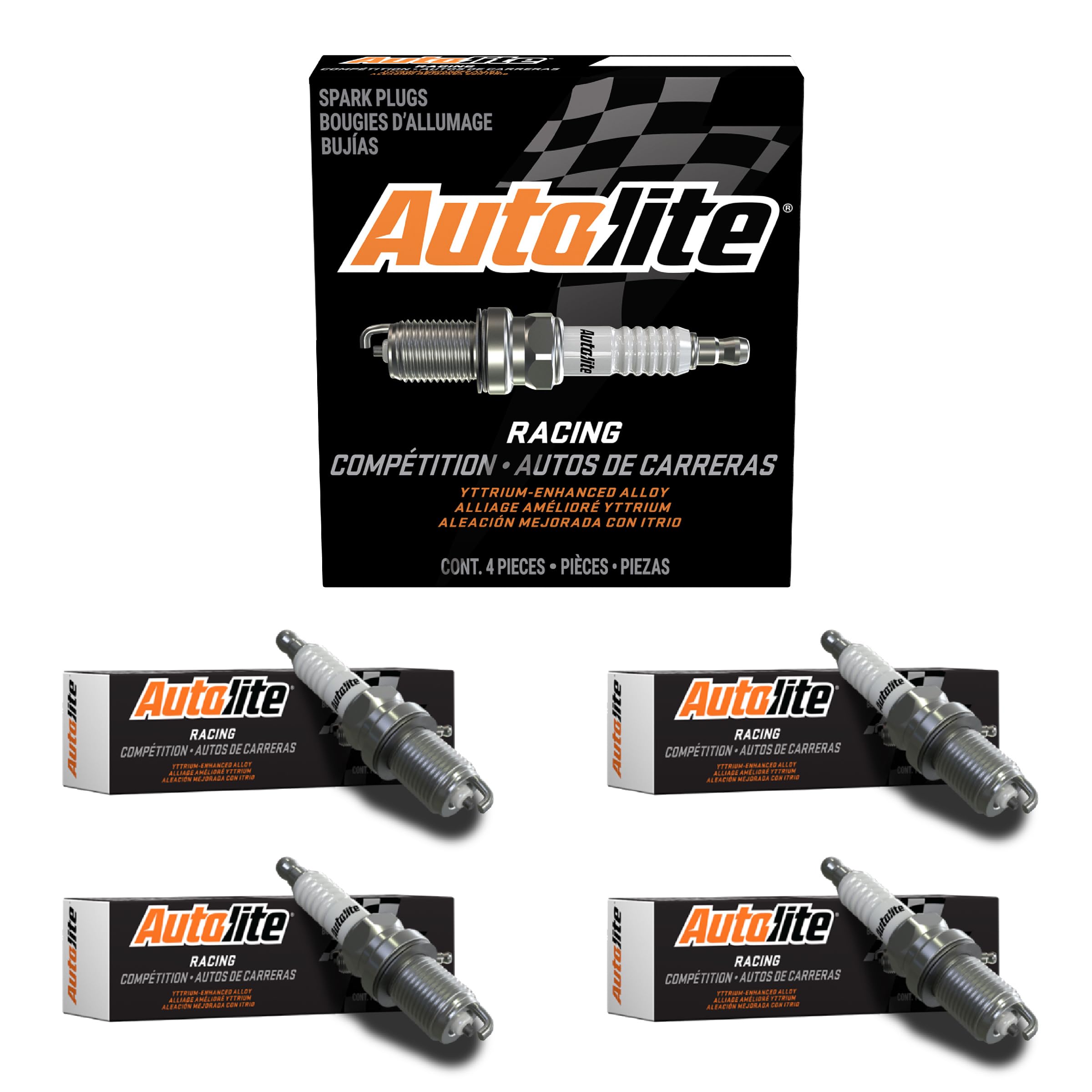 Autolite Ar2592-4Pk High Performance Racing Non-Resistor Spark Plug, 4 Pack