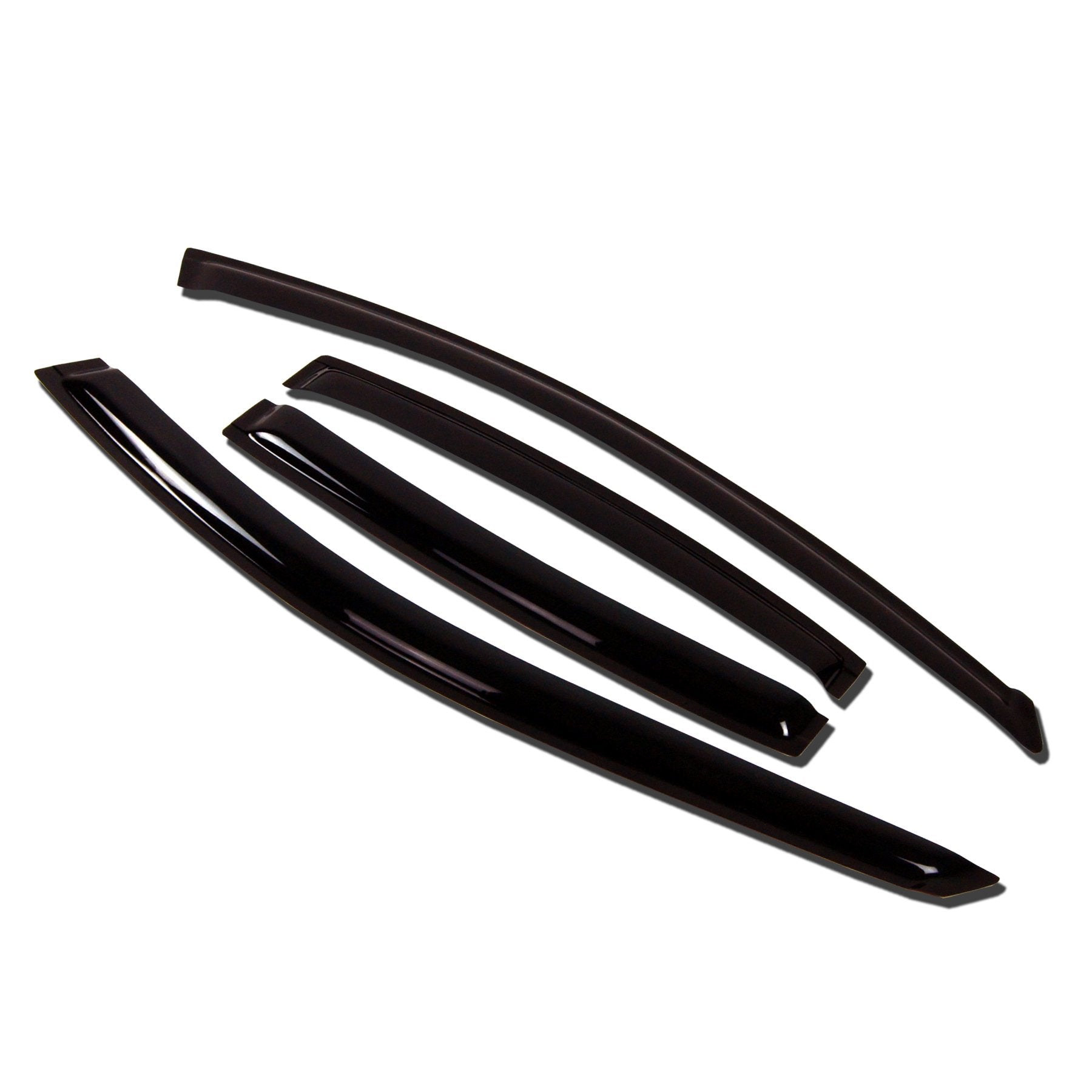 Tuningpros Wv-688 Outside Mount Window Visor Deflector Rain Guard Dark Smoke 4-Pc Set, Compatible With 2008-2013 Cadillac Cts