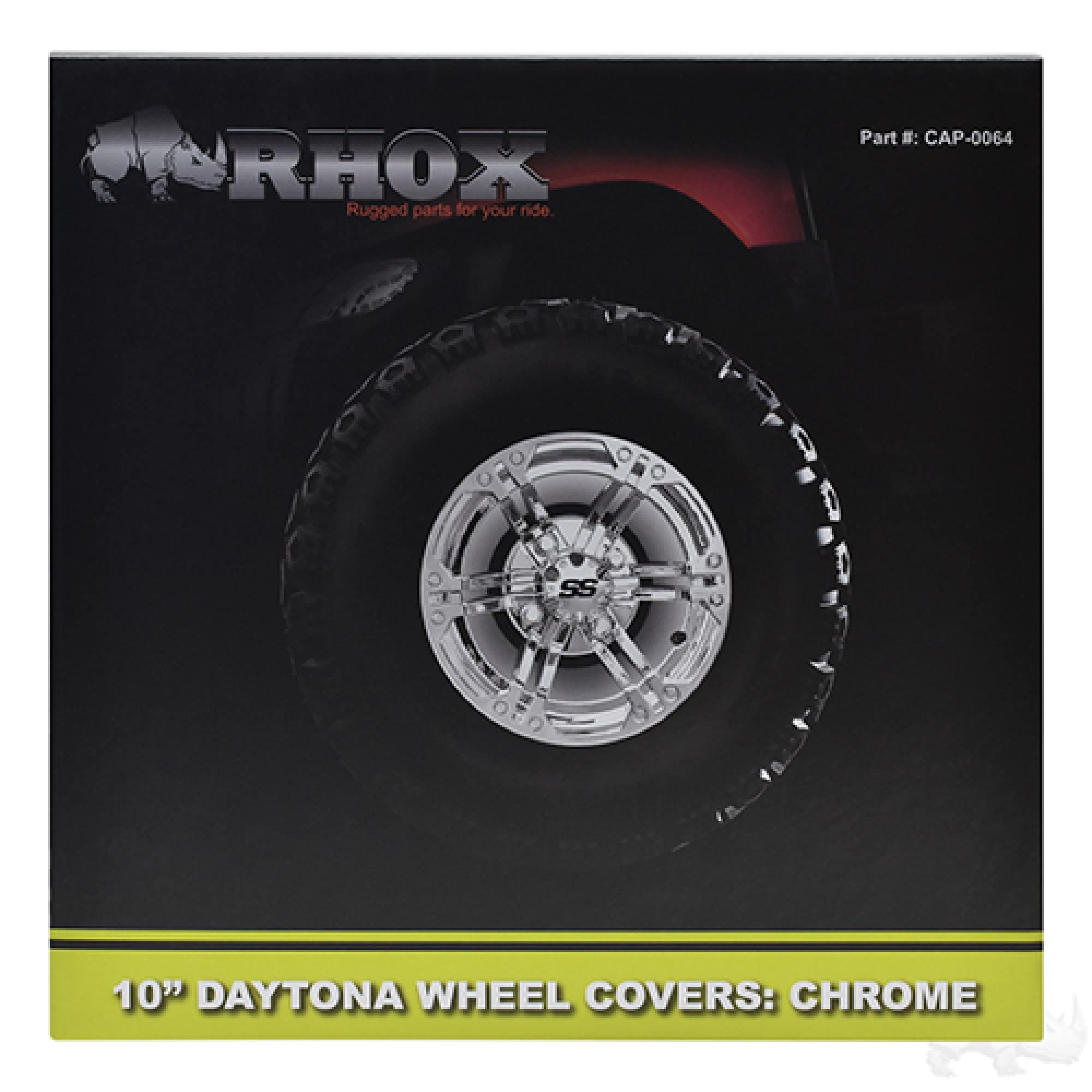 Red Hawk Cap-0064 Wheel Cover Set Golf Carts