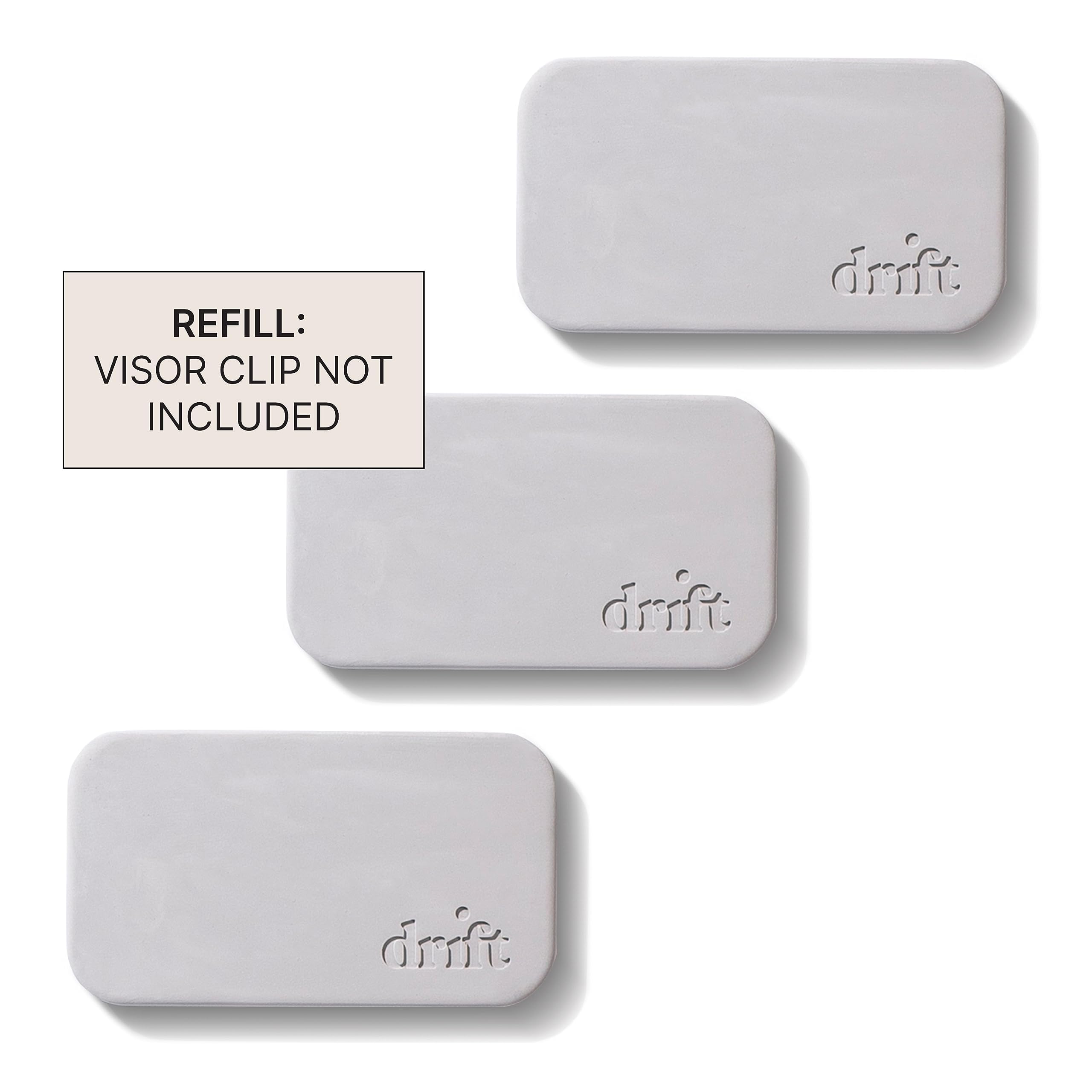 Drift Drift Car Air Freshener - Cabana Scent - 3 Pack Refill - Long Lasting - Clean Ingredients - White - 2.93 Ounce