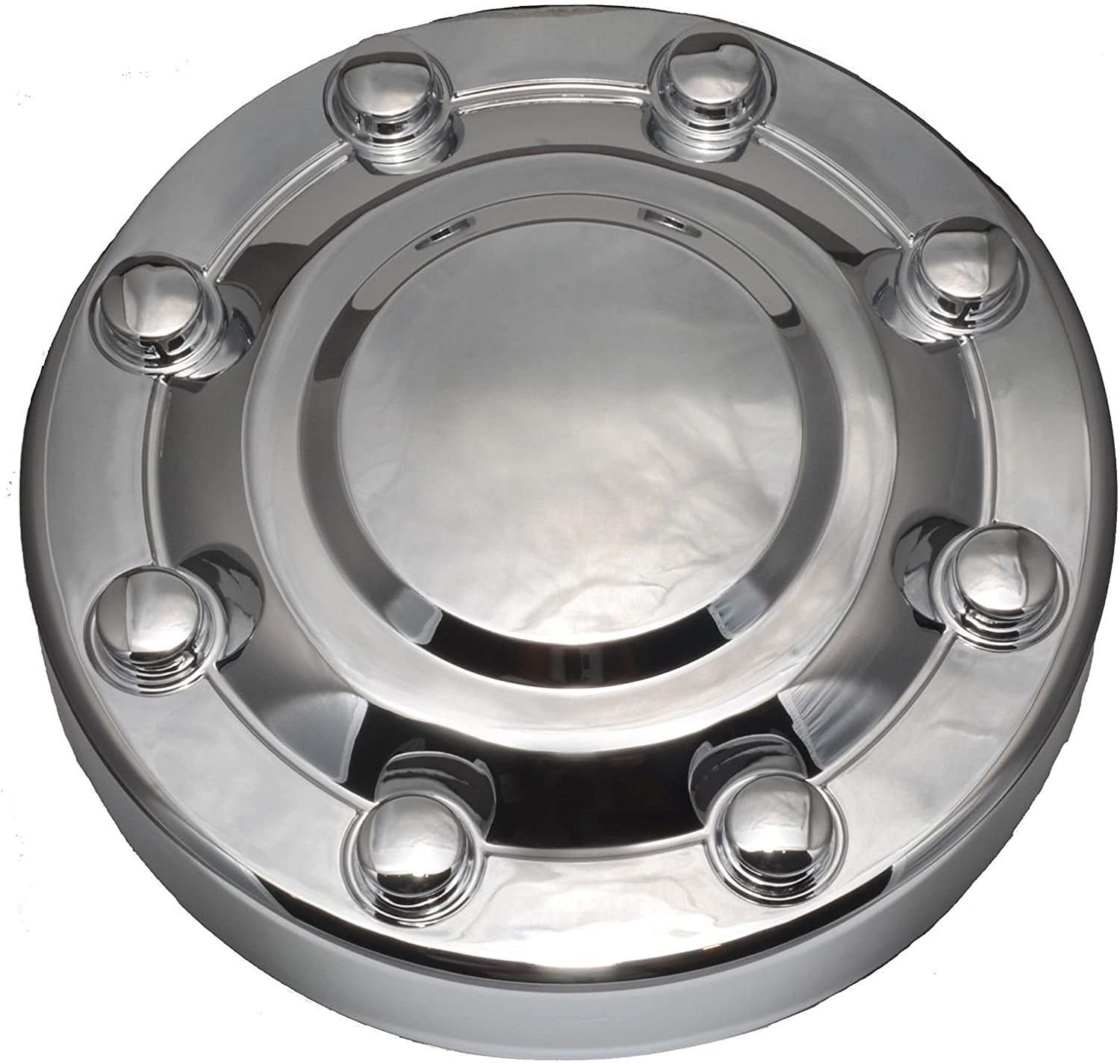 BB Auto New 8 Lug Front Wheel Hub Chrome Center Caps Set Pair 2 Aftermarket Replacements for 2000-2002 Dodge Ram 3500 1-TON Dual