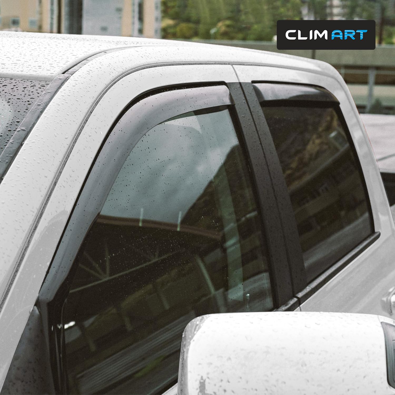 CLIM ART in-Channel Incredibly Durable Rain Guards for Dodge RAM 2500 3500 2019-2025 Crew Cab,Original Window Deflectors,Vent De