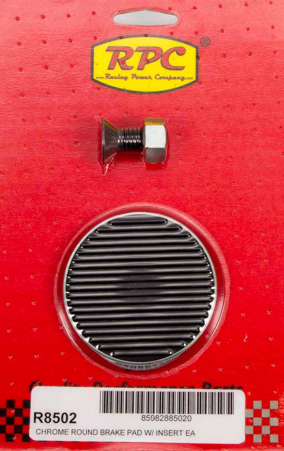 Racing Power Company R8502 Round Chrome Brake Pedal