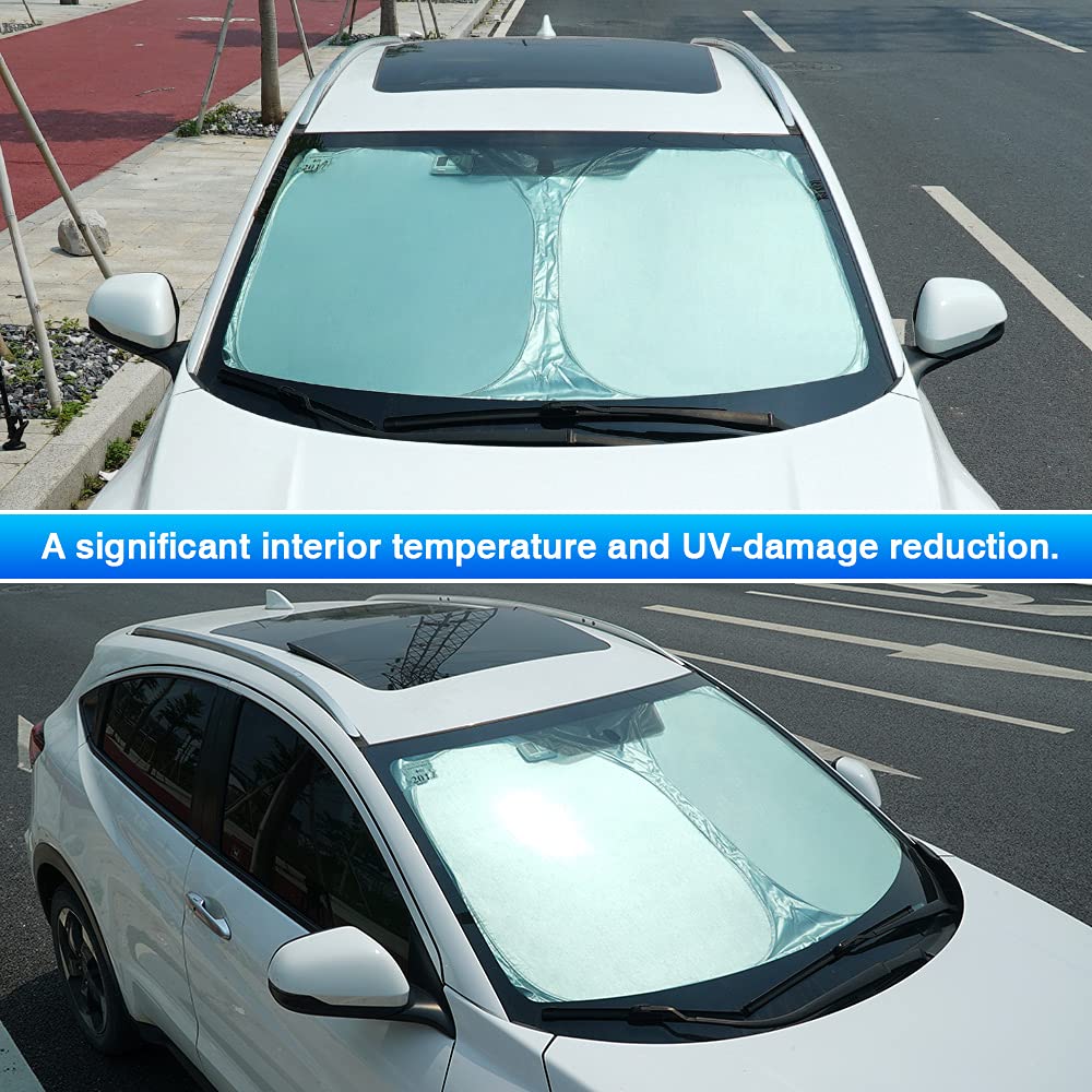 T Tgbros Windshield Sun Shade Custom Fit For 2018-2023 Kia Stinger Accessories Foldable Sun Shield Reflective Polyester Sun Viso
