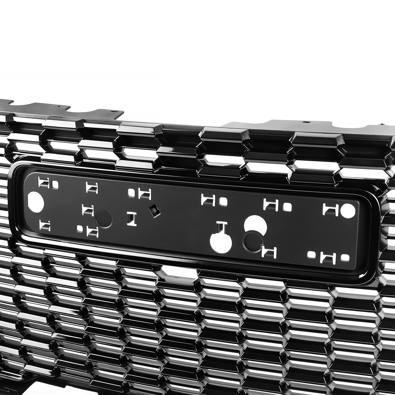 Spec-D Tuning Front Grille Grill Glossy Black Finish Compatible With Gmc Yukon Xl Denali 2021-2023