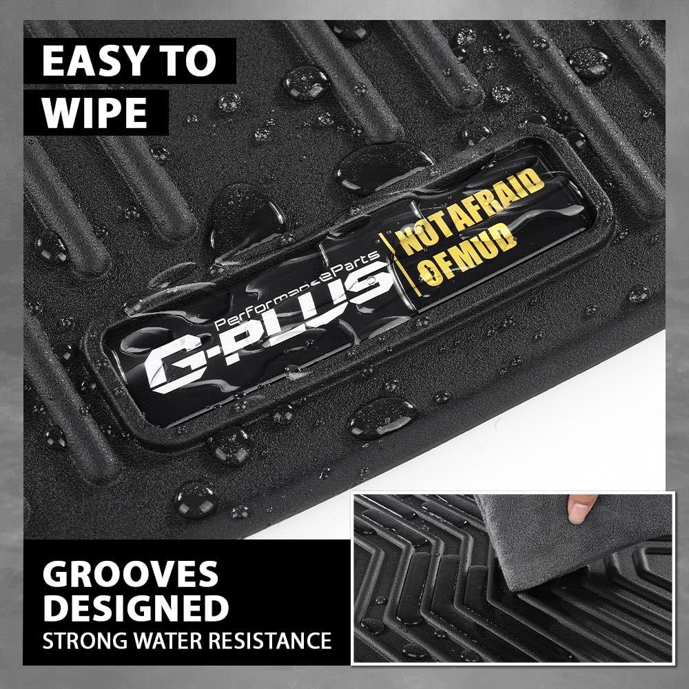 G-PLUS Rear Trunk Mat Compatible with Honda HRV 2023 2024 TPE All Weather Full Cover Protection 1 Piece Black Cargo Mats Floor M