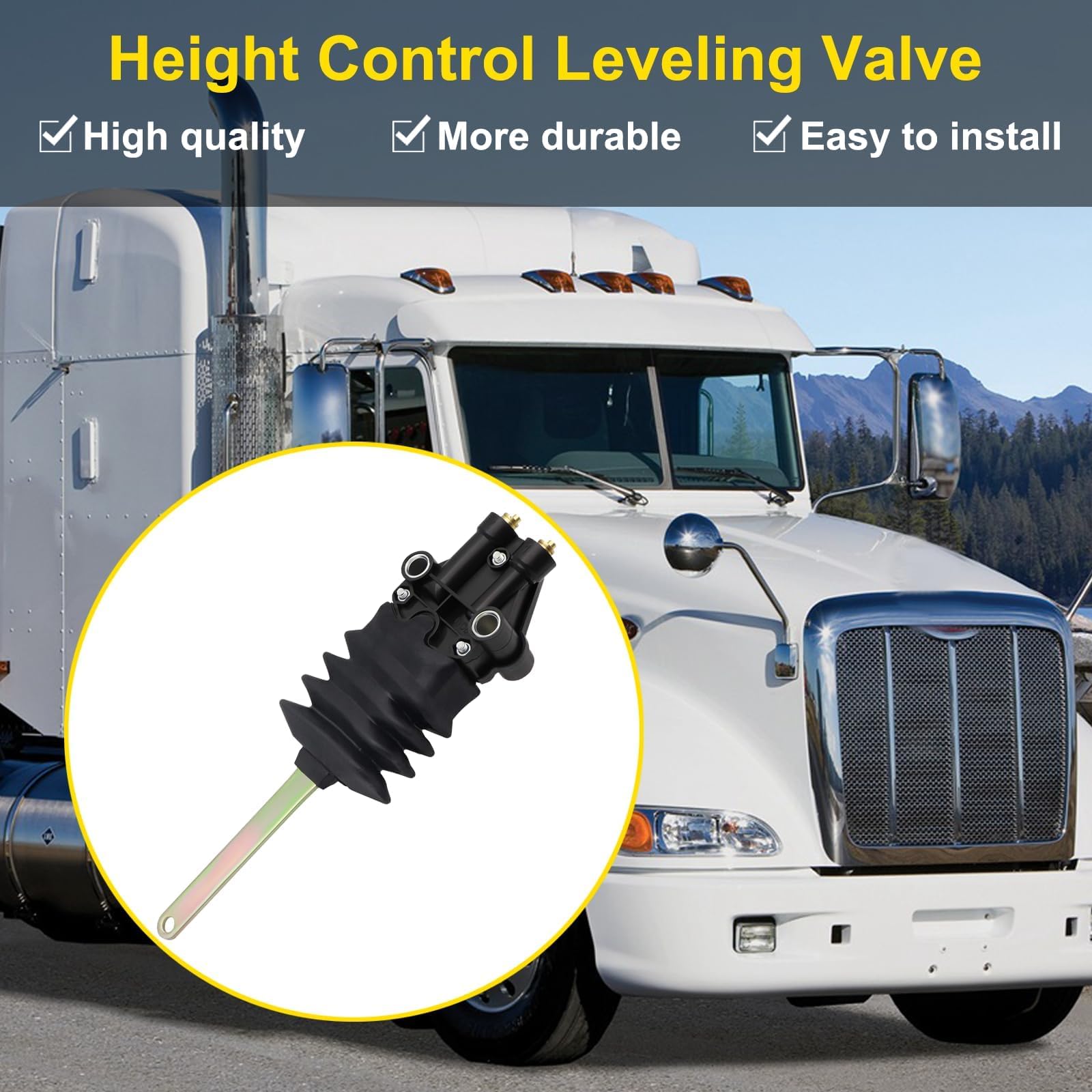 SecosAutoparts Height Control Leveling Valve for International Freightliner Peterbilt Trucks - Model 4640070040
