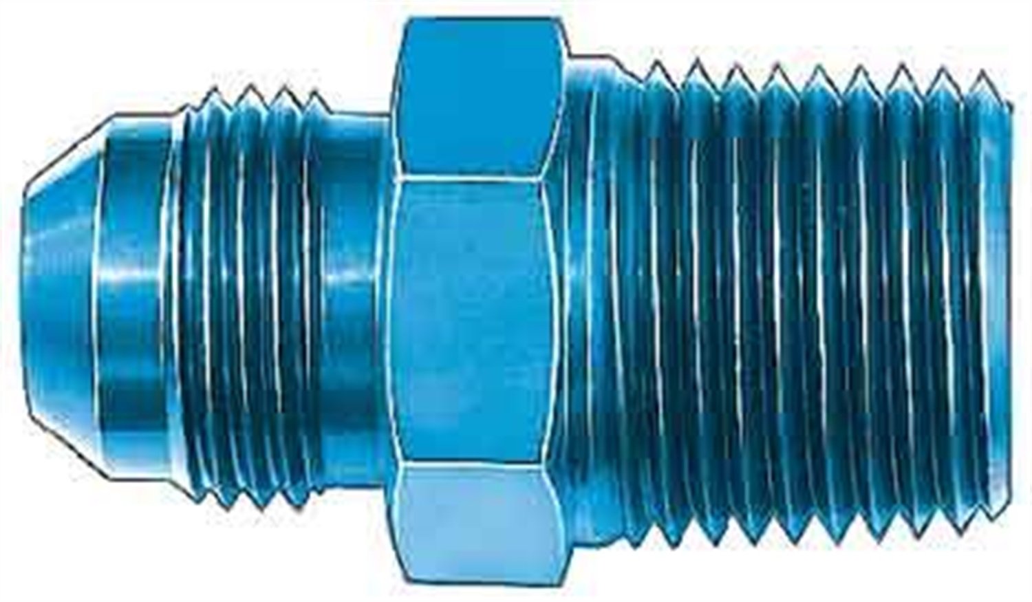 Male An To Pipe Adapter -04An Dash 1/8In. Dash Aluminum Blue Anodized