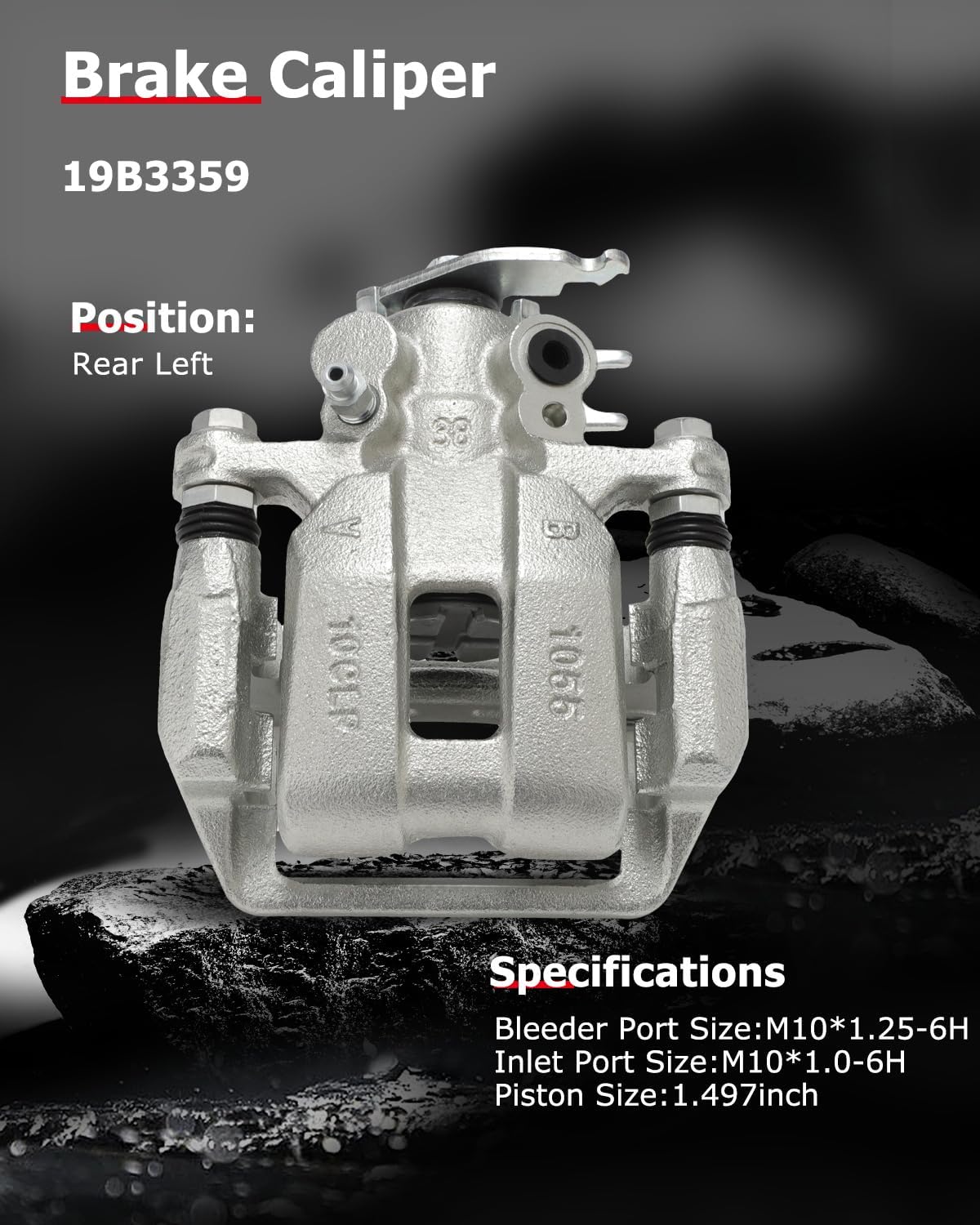 cciyu 19B3359 Rear Left Brake Caliper With Bracket For Acura For TSX 2009-2014,For Honda For Accord 2008-2012